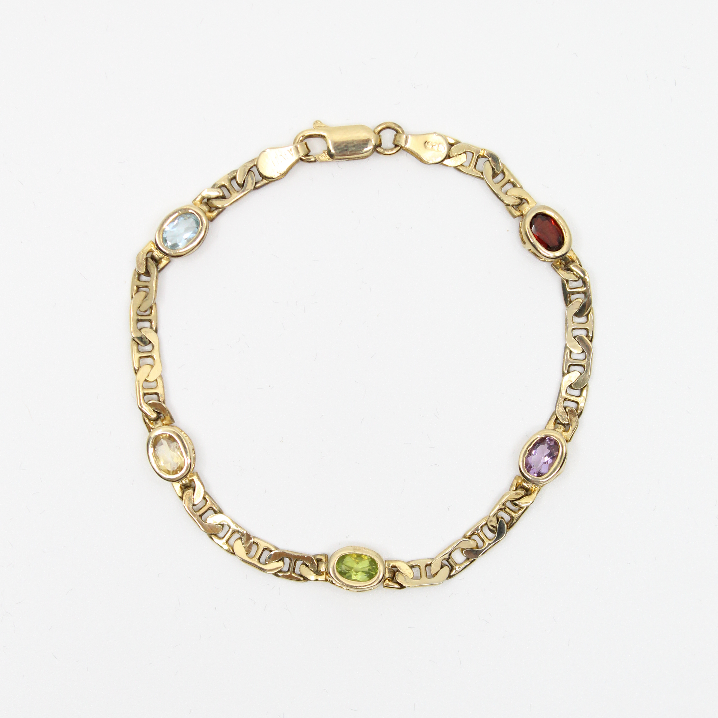 Vintage Gold-Vermeil Gemstone Bracelet