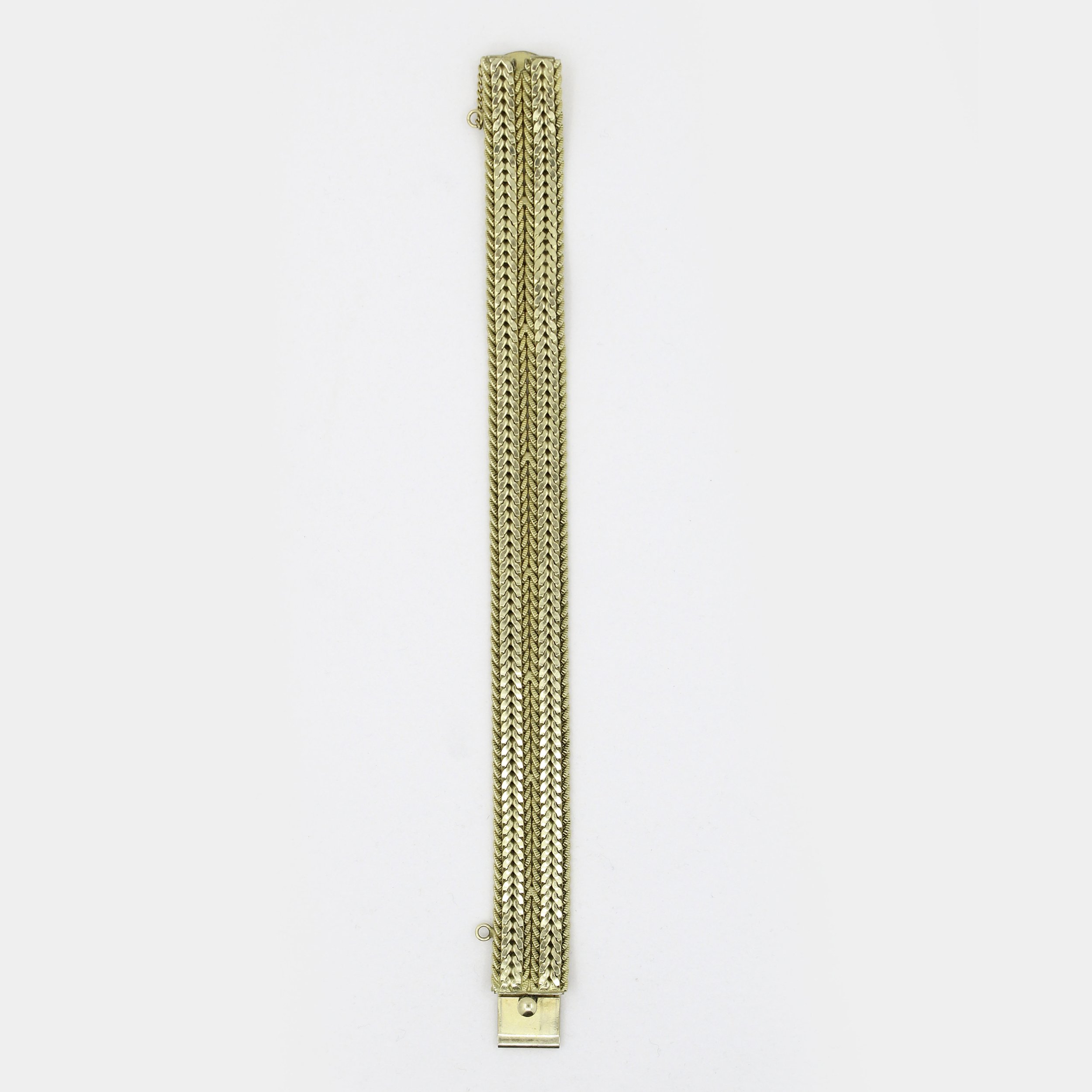 Vintage Gold-Filled Spiga Chain Bracelet