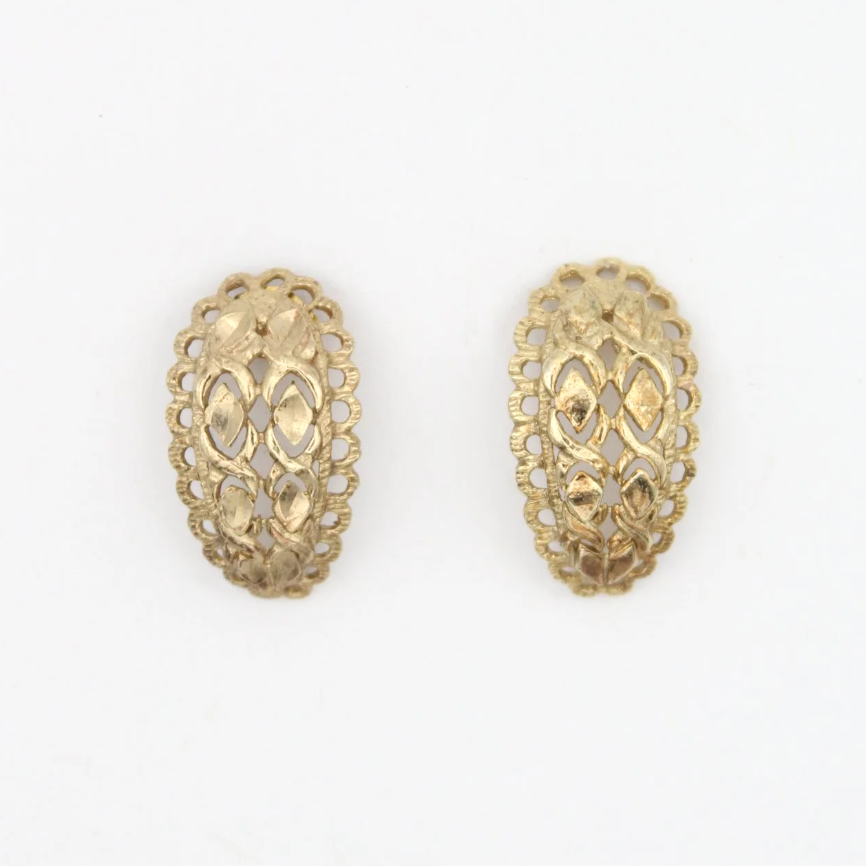 Vintage Gold Ornate Post Earrings