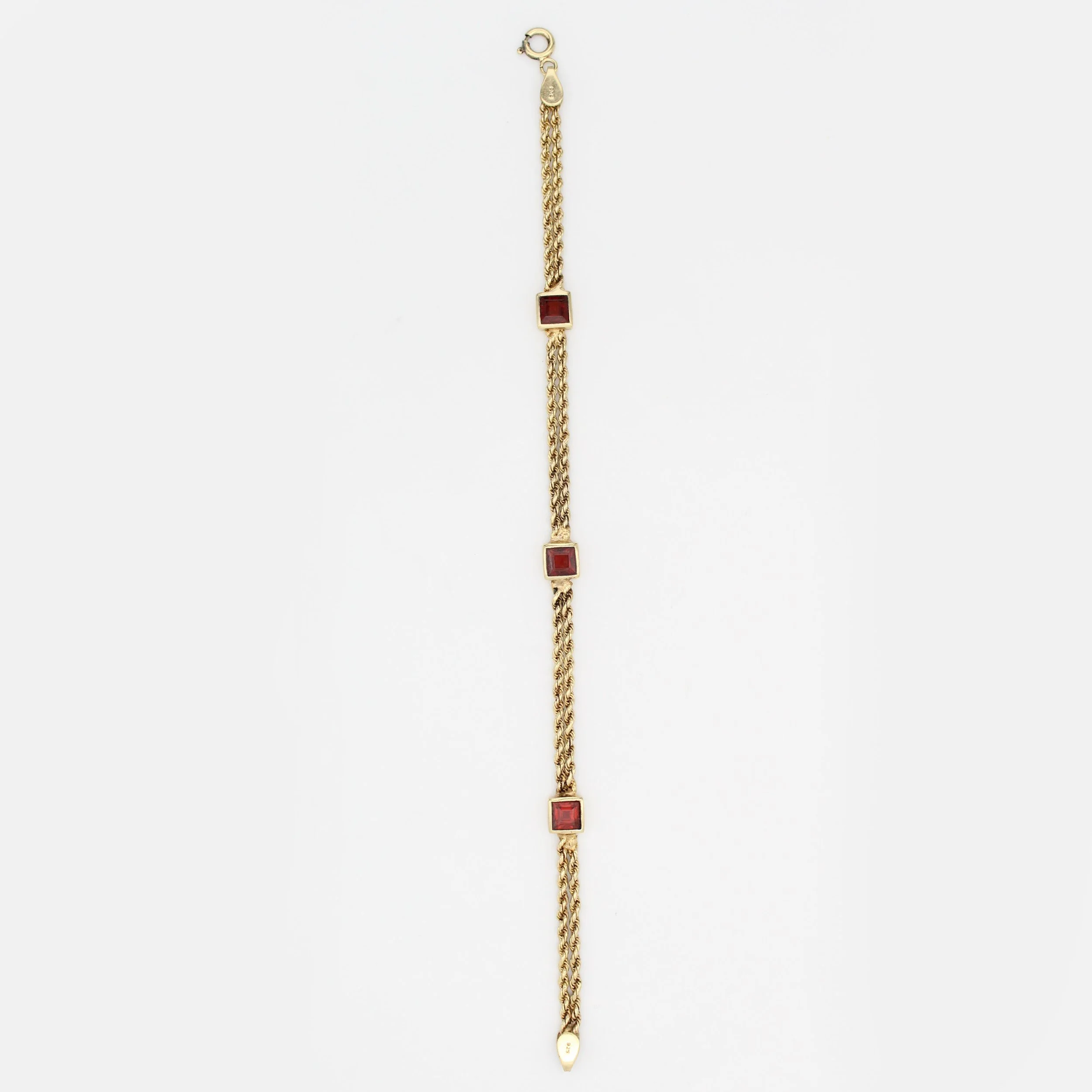 Vintage Gold Garnet Bracelet