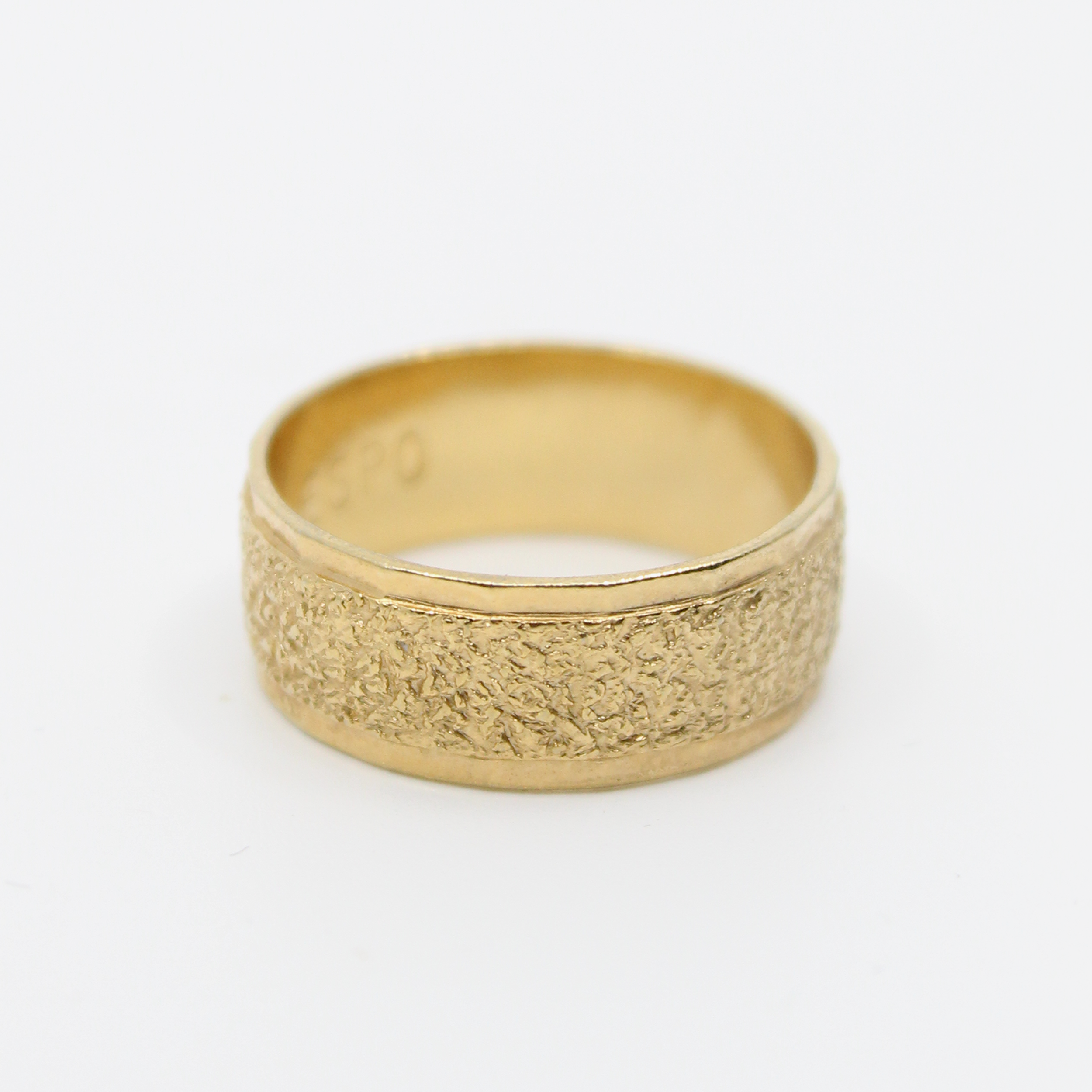 Vintage Gold-Filled ESPO Textured Band Ring