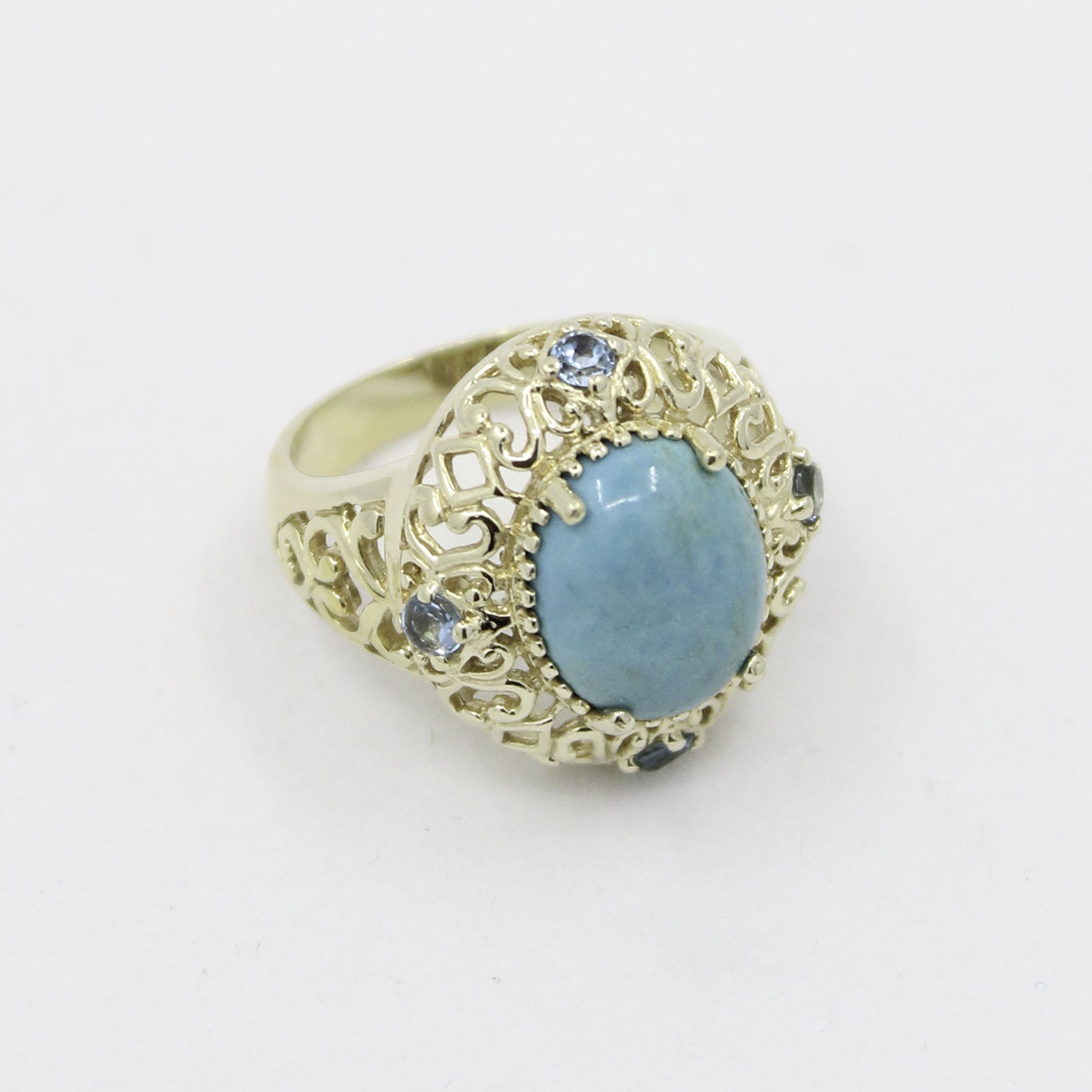 Vintage Gold Vermeil Turquoise Ring