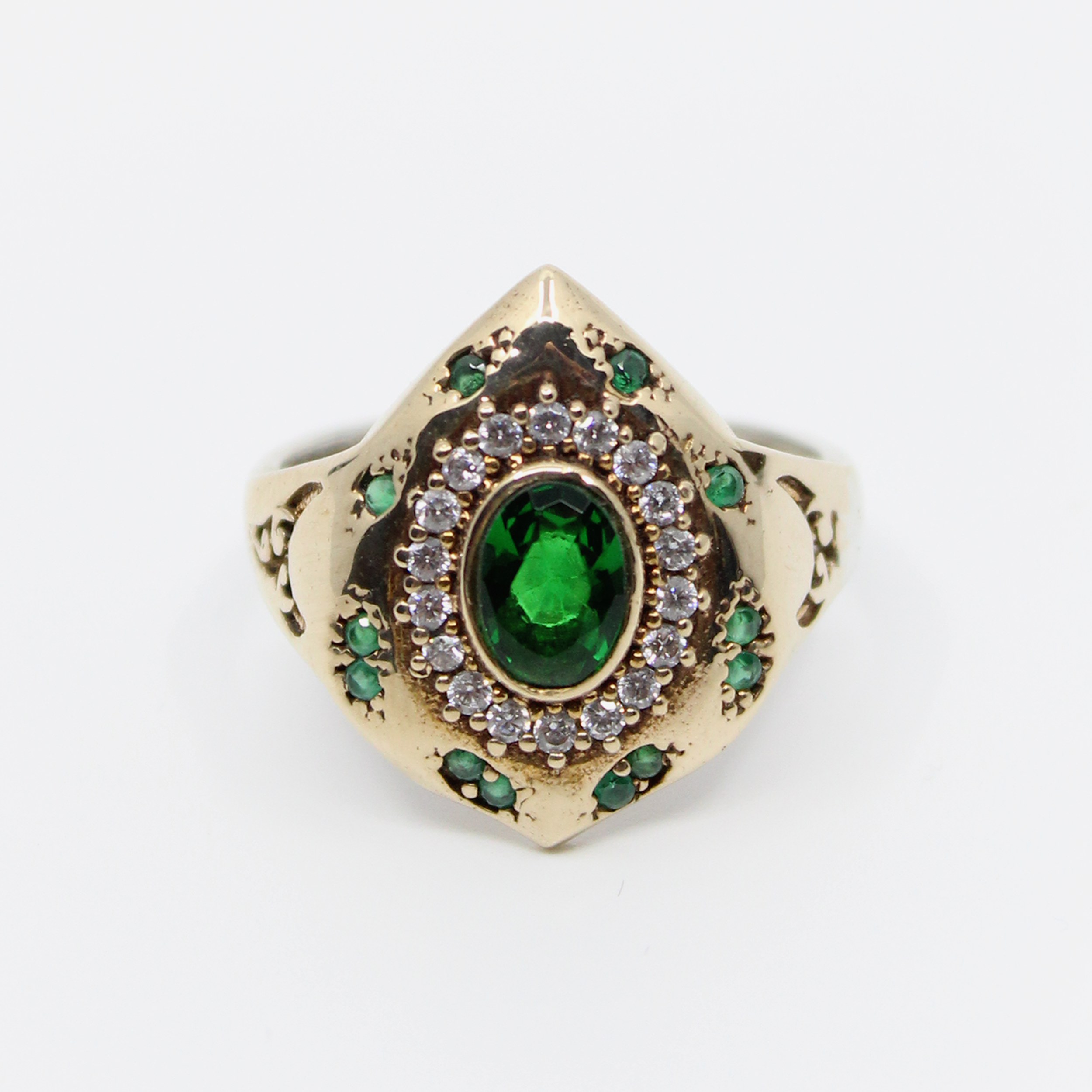 Vintage Gold-Vermeil Emerald Ring