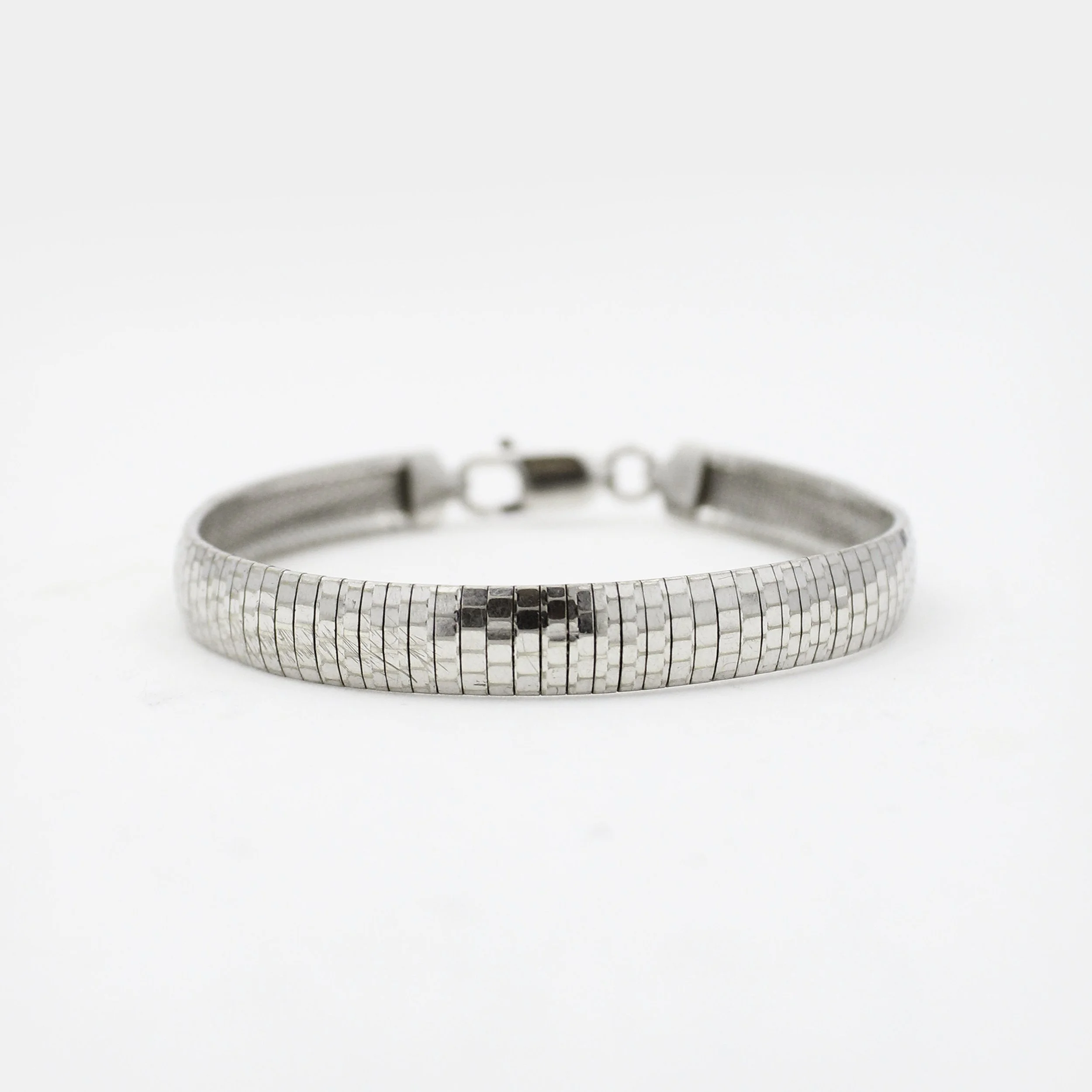 Vintage Sterling Silver Omega Chain Bracelet