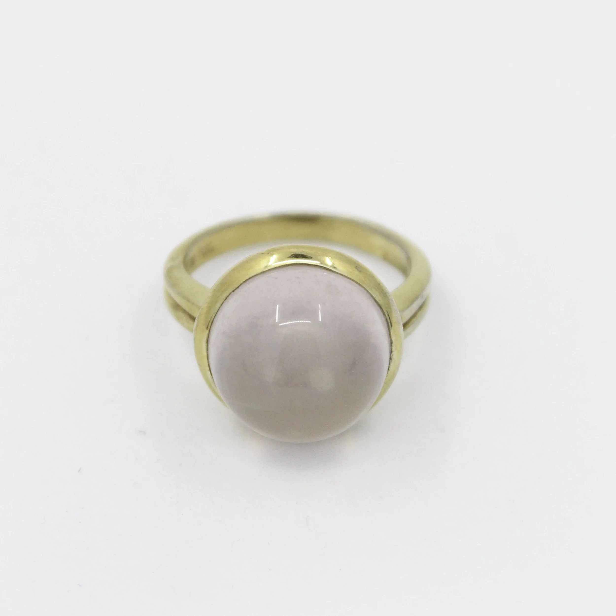 Vintage Gold Vermeil Rose Quartz Ring
