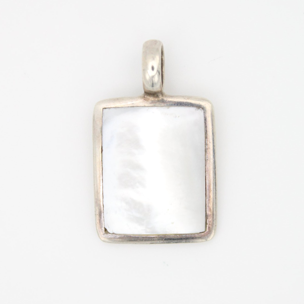 Vintage Silver Mother of Pearl Pendant