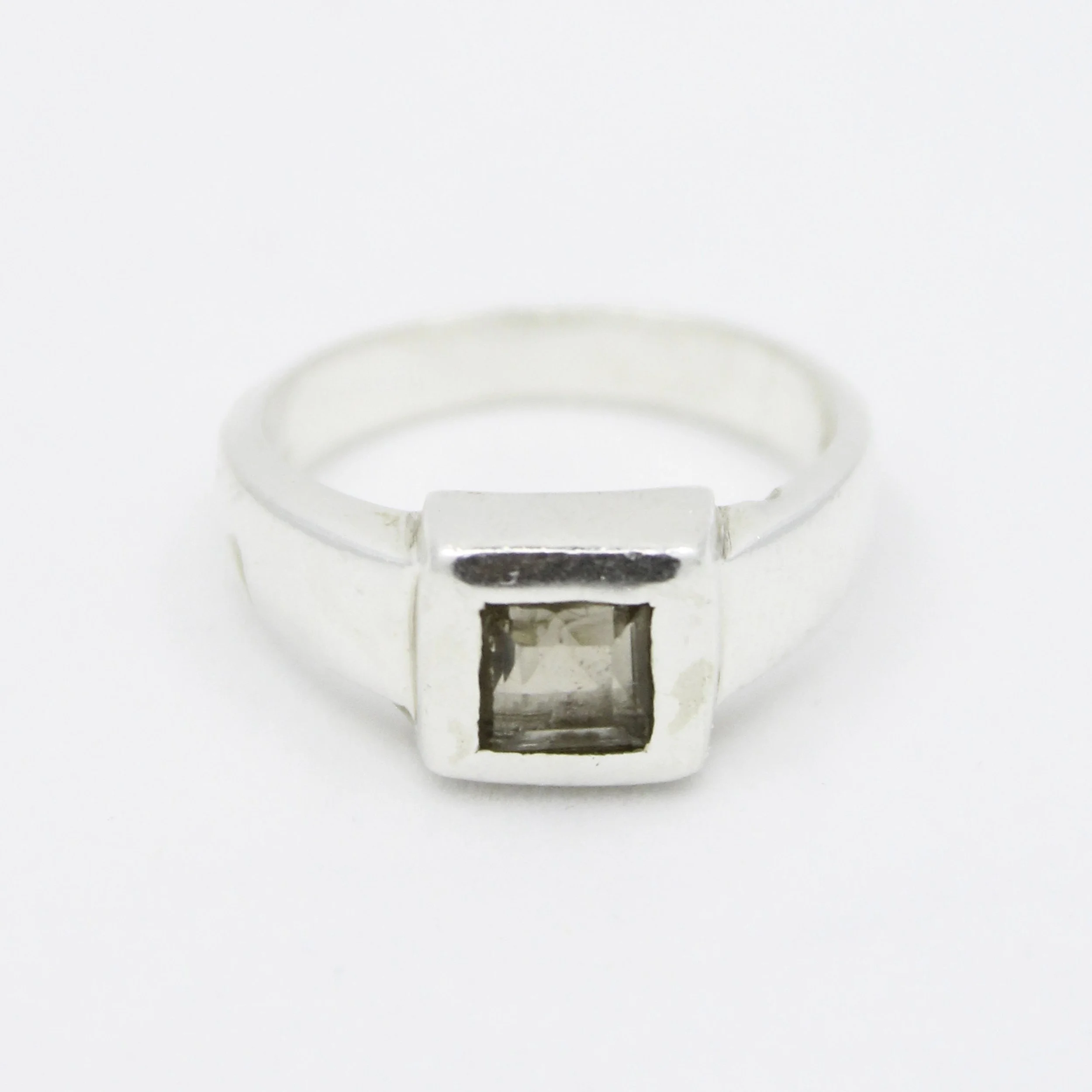 Vintage Silver Smoky Quartz Ring