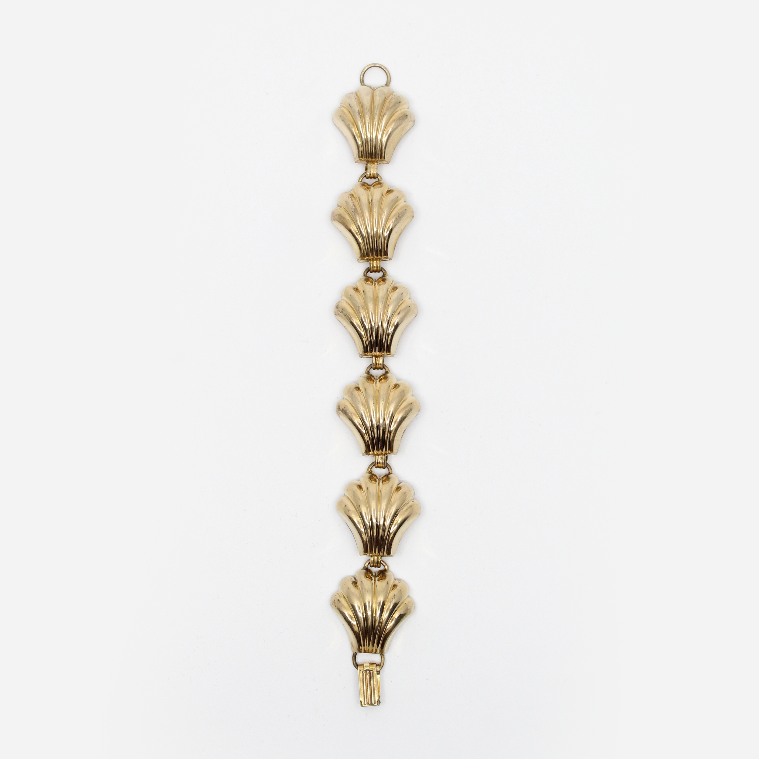 Vintage Gold-Filled Seashell Bracelet
