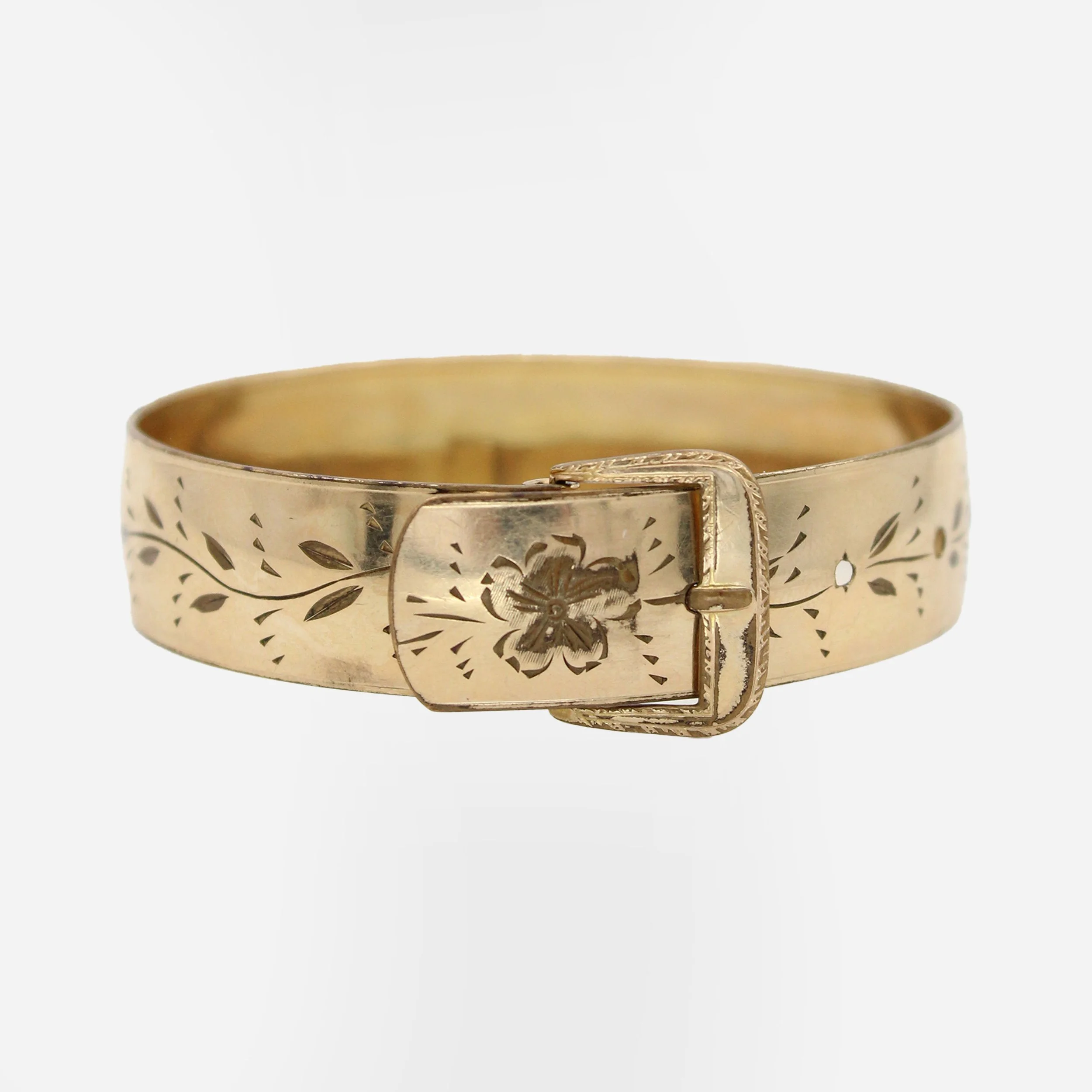 Antique Gold-Filled Buckle Bangle