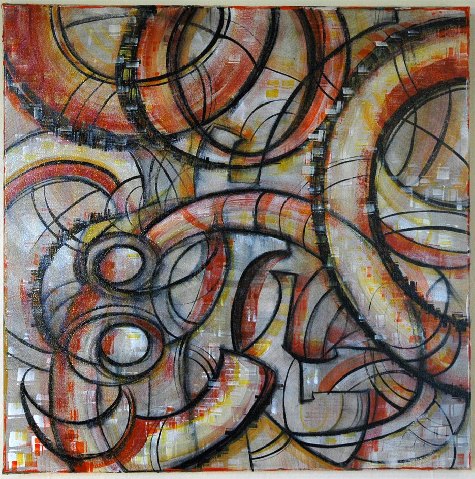 beneath the veil • acrylic ion canvas • c.2009 • private collection