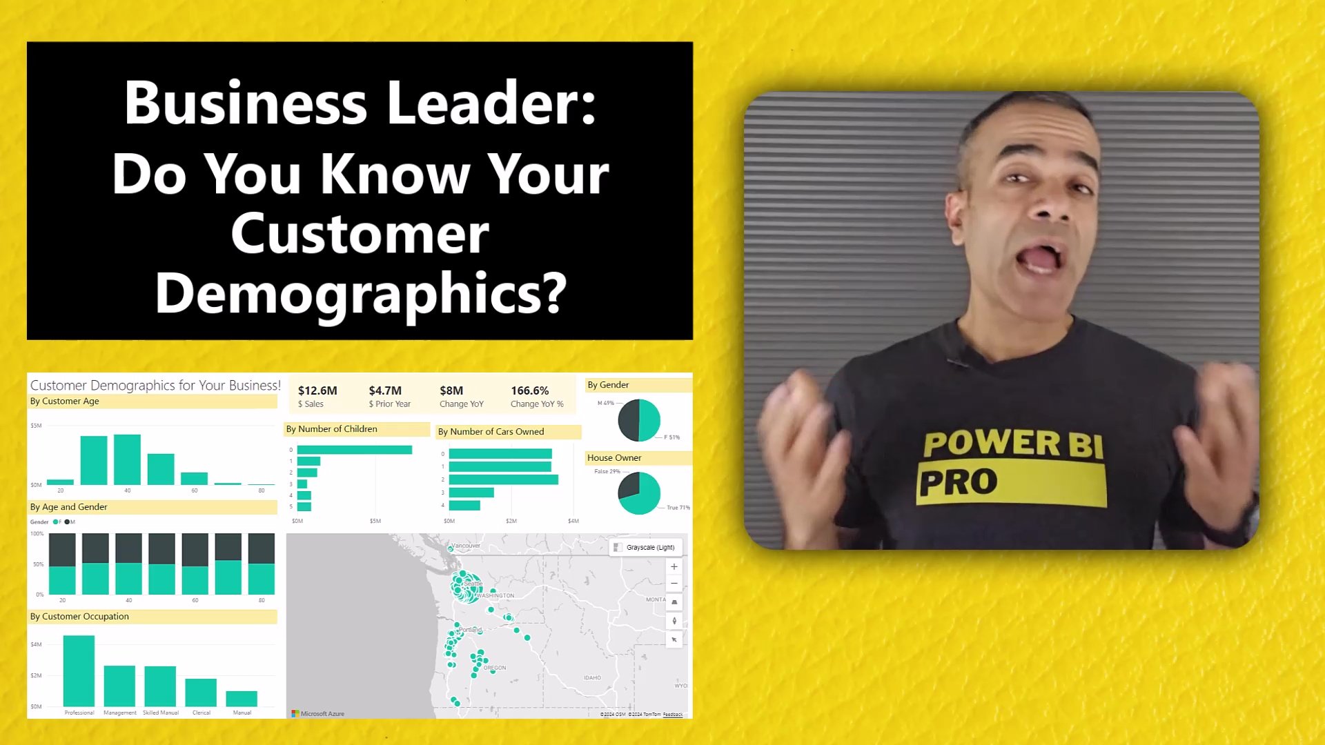 Business Leaders: Know Your Customer Demographics 👨‍👩‍👦 using Microsoft Power BI 📊