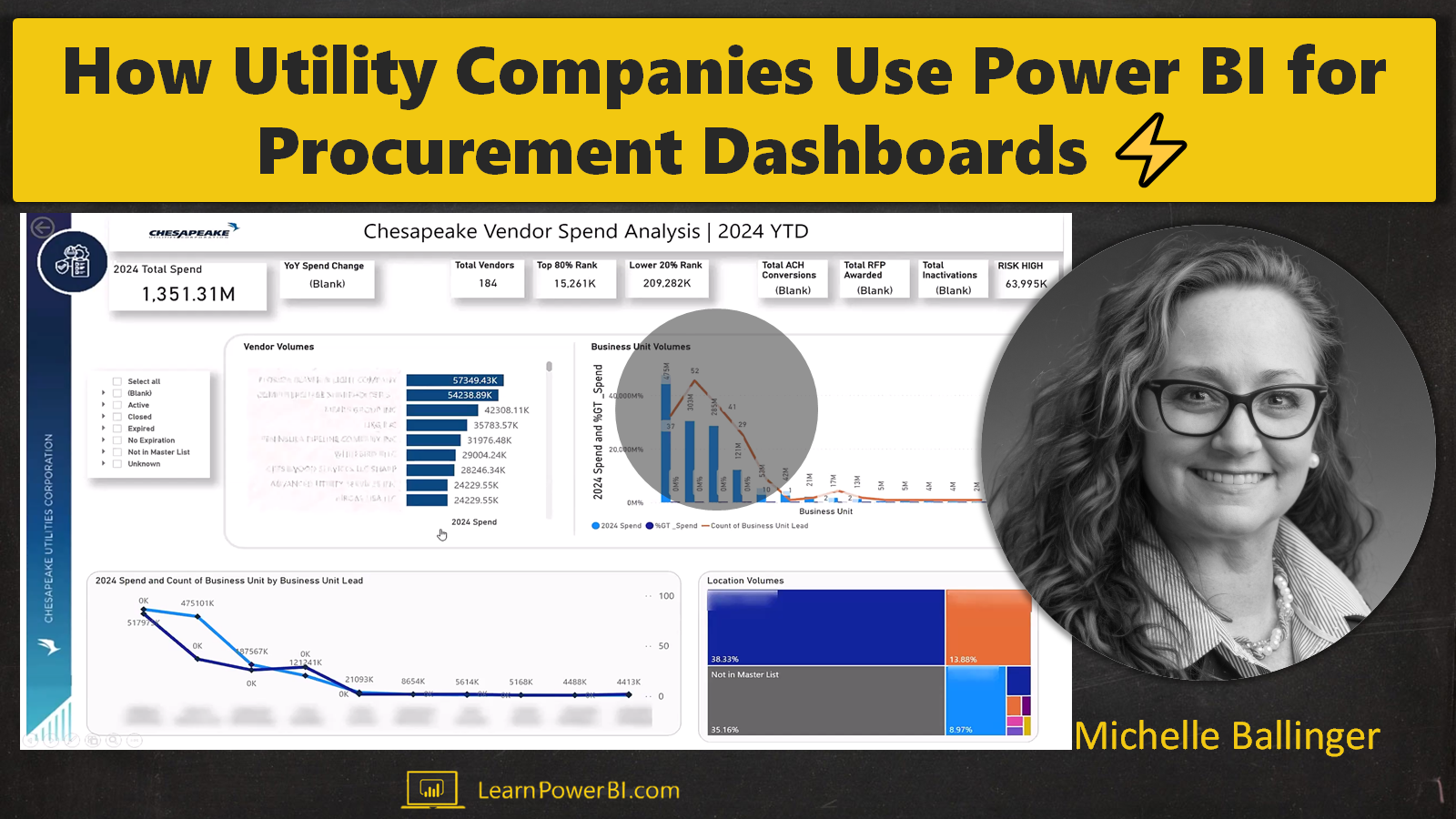⚡ Utility Procurement Analytics with Power BI 📊 by Michelle Ballinger