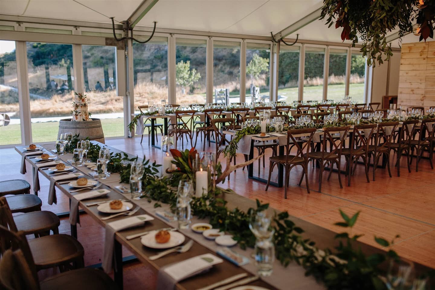 Flashback to Morgan and Fred's beautiful wedding setup in our Lake June marquee  #eventvenue  #weddingvenue  #queenstownweddingvenue