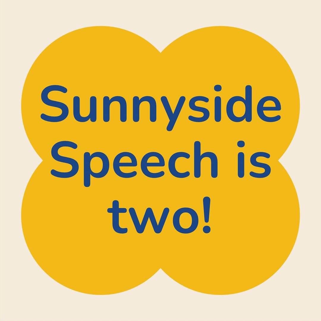 Sunnyside Speech is 2 🥳🥳🥳🥳 thank you to all the Sunnyside clients, families, and my support unit for another busy, successful year!