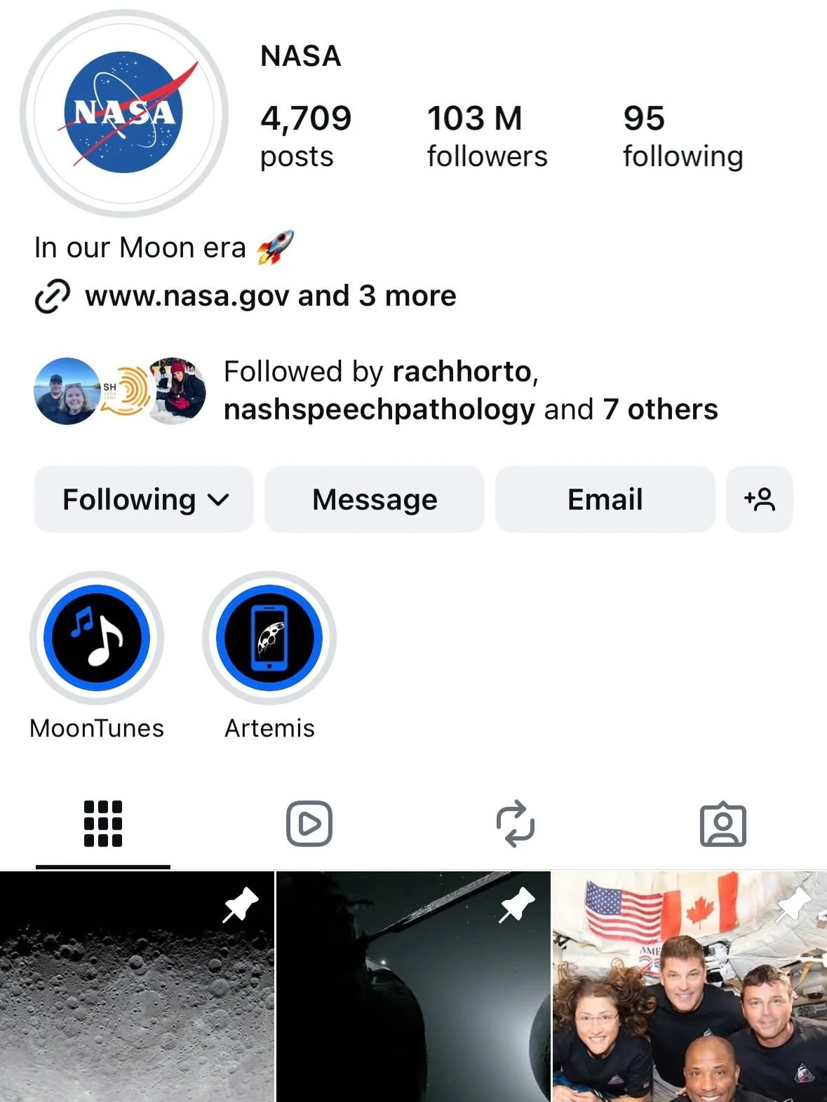 You bet we have been talking all things space, Artemis II and the moon this week!!! Clients have loved checking @nasa for updates and new images of the moon 🌚🛰️🚀