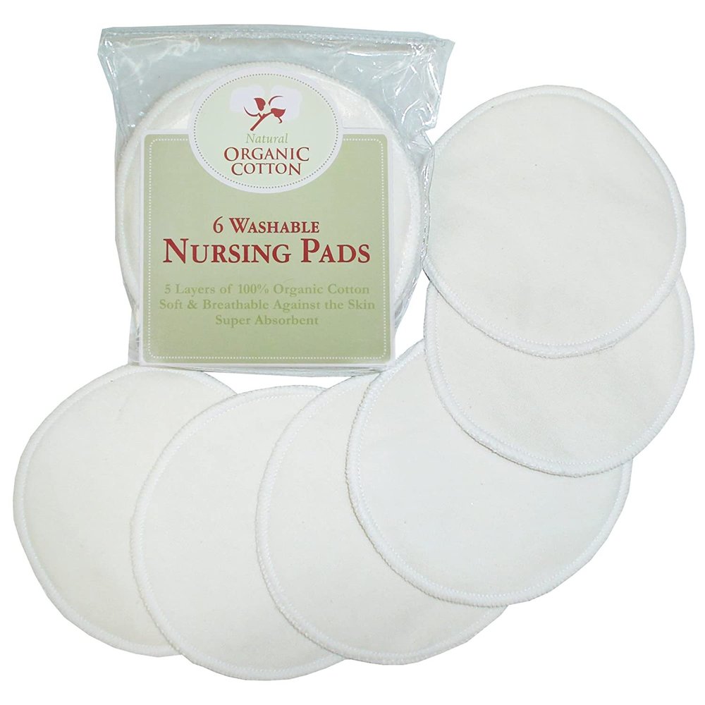 Organic Washable Breast Pads Reusable Breathable Absorbent Nursing Pads for  Breastfeeding, 40 Pack 