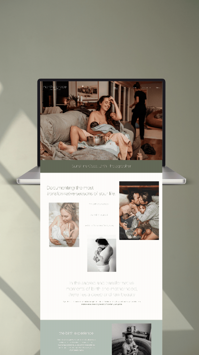 Website for birth photoggrapher