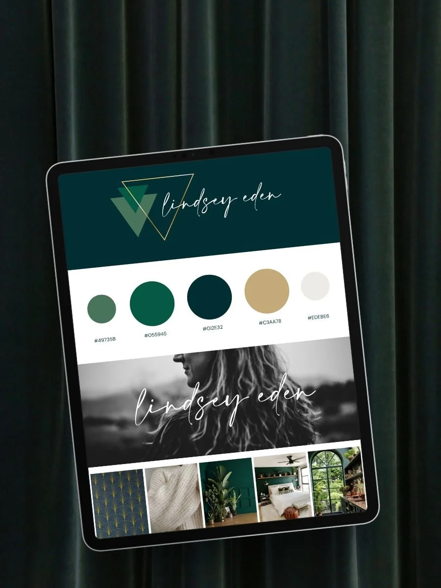 Ipad sharing brand board for birth photographer