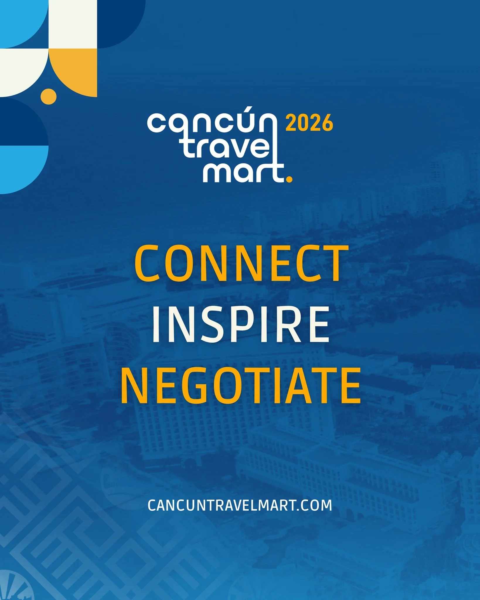 SAVE THE DATE! 📅
La 38&ordf; edici&oacute;n de Cancun Travel Mart llega del 21 al 23 de octubre, 2026 🌎🏨✈️