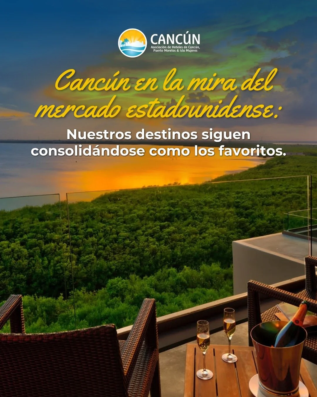 Canc&uacute;n lidera las preferencias en el mercado estadounidense. 📈🇺🇸

Las cifras hablan por s&iacute; solas: la intenci&oacute;n de viaje hacia nuestro destino ha crecido un 24%, impulsada por ciudades clave como New York, Chicago y Los &Aacute