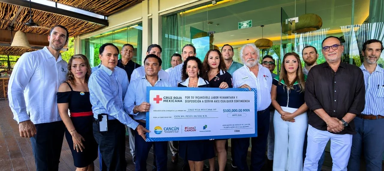 Asociación de Hoteles de Cancún, Puerto Morelos e Isla Mujeres reafirma su compromiso social a través de su donativo a la Cruz Roja Mexicana Delegación Cancún