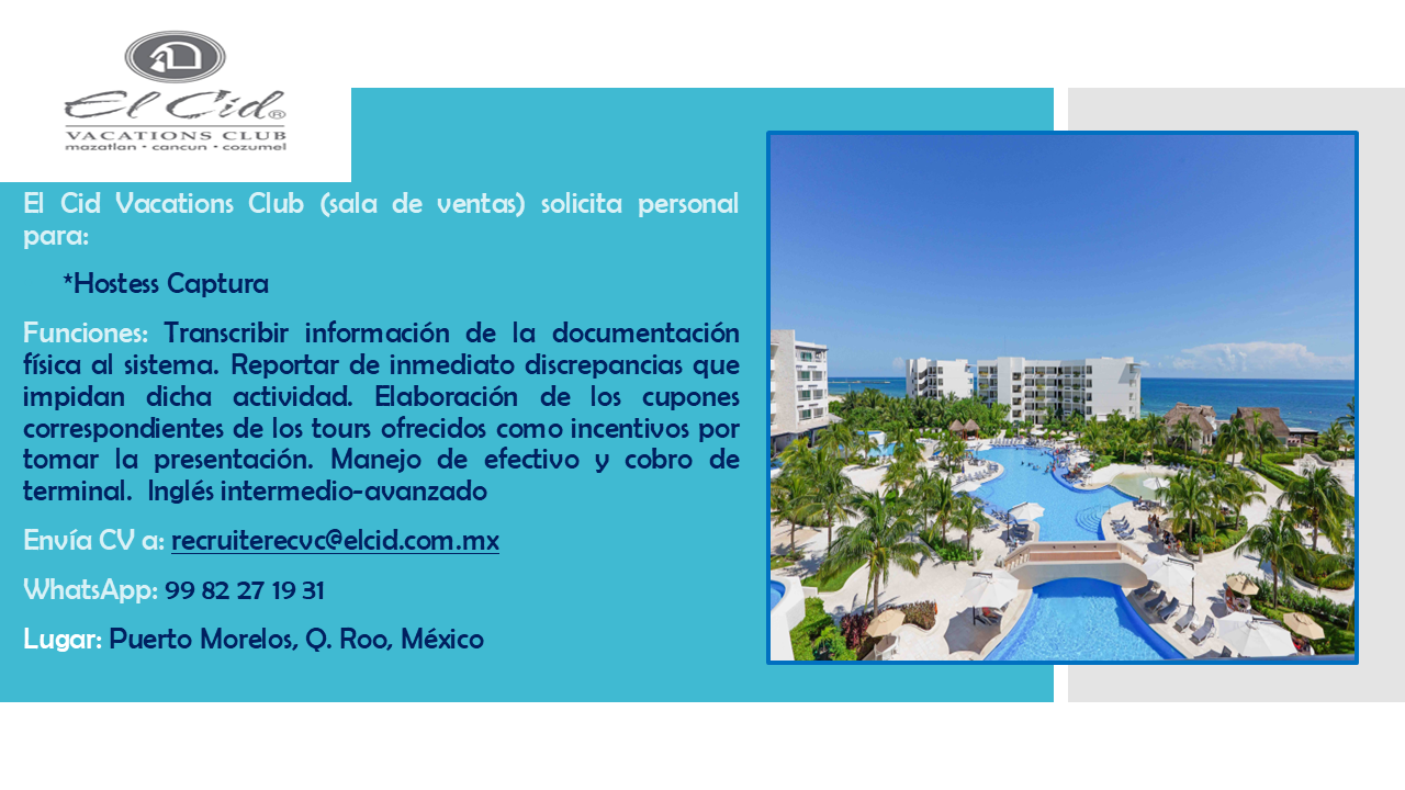 Publicación de vacantes Hostess Captura.png