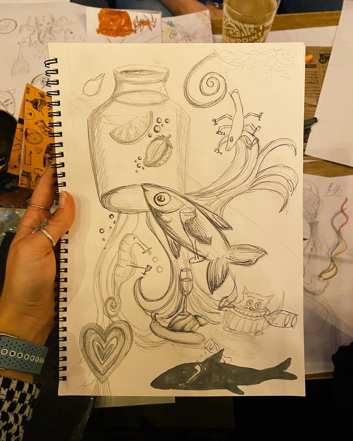 Some very interesting (and mildly concerning) dreamscapes from Wednesday&rsquo;s session ✏️

Thanks to @the.salisbury.arms for being great hosts as always!

More sketches coming soon!

#sketchandsocial #dreamscapes #camcreatives #cambridge