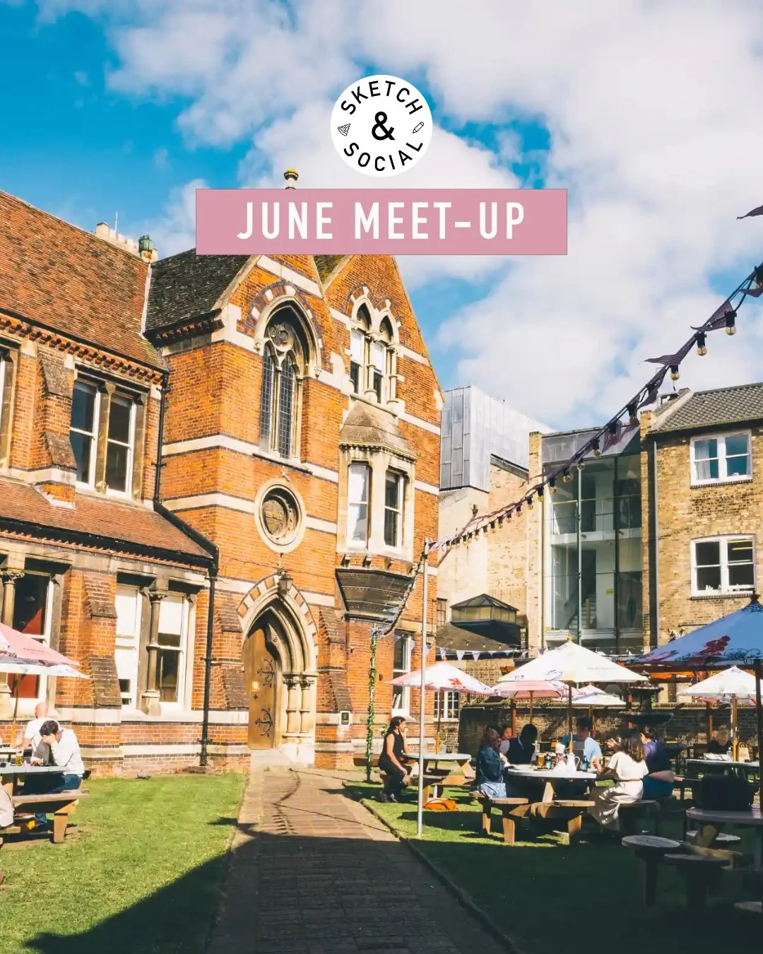 Next week we're hosting our June meet-up at @theoratorcambridge 🥂

Bring your sketchbooks and get ready to capture the beautiful architecture, buzzing atmosphere and relaxed greenery of this iconic spot. 

The Orator has plenty of outdoor seating, b