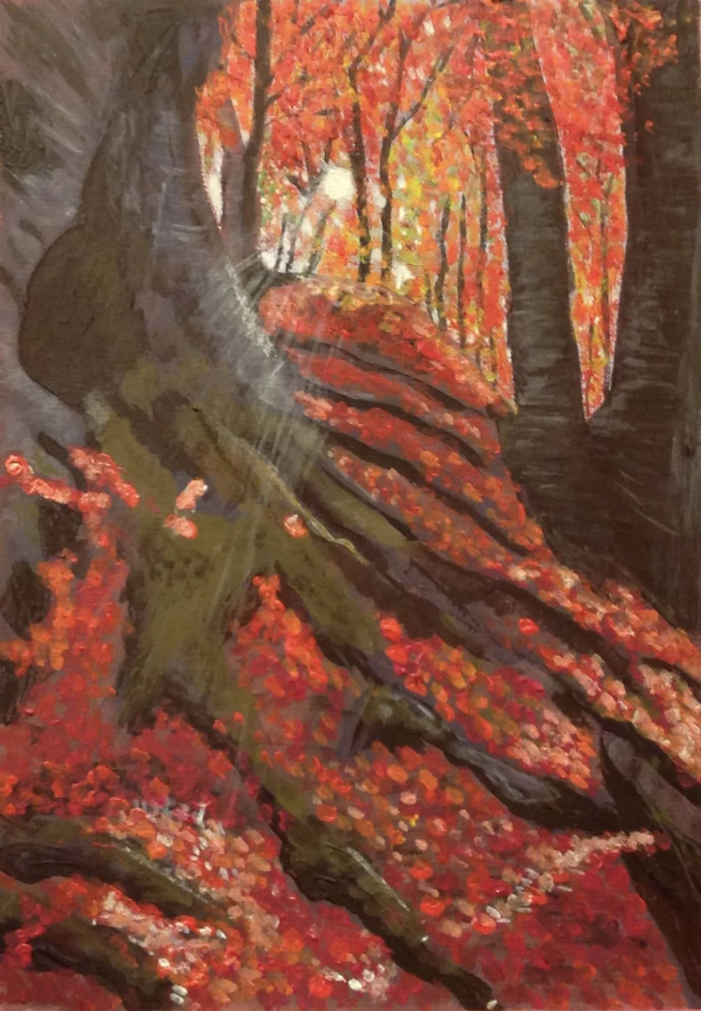 Redding, P., Autumnal forest, 2014, acrylic, 40 cm x 31 cm