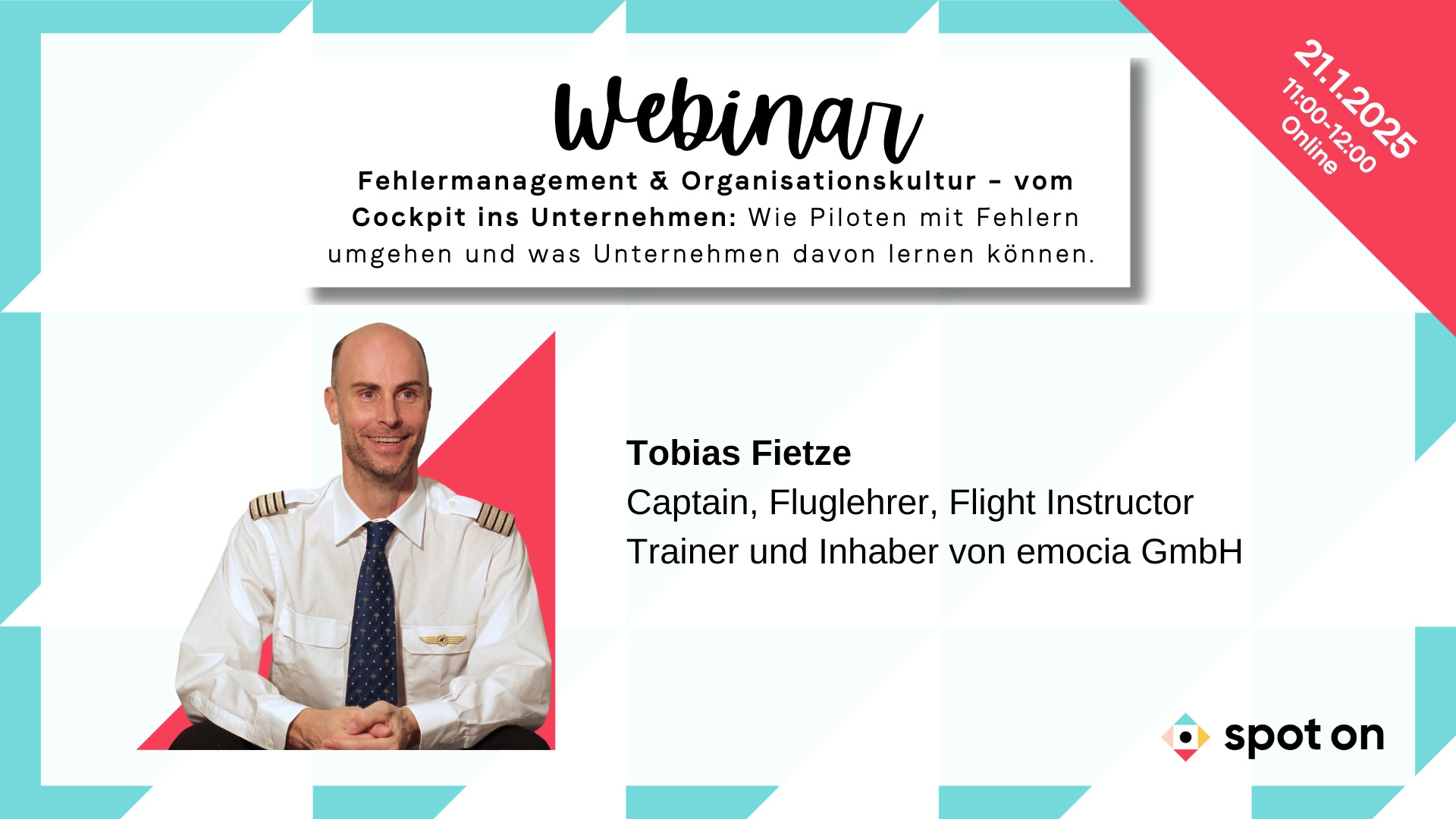 Webinar: Fehlermanagement &amp; Organisationskultur – vom Cockpit ins Unternehmen.