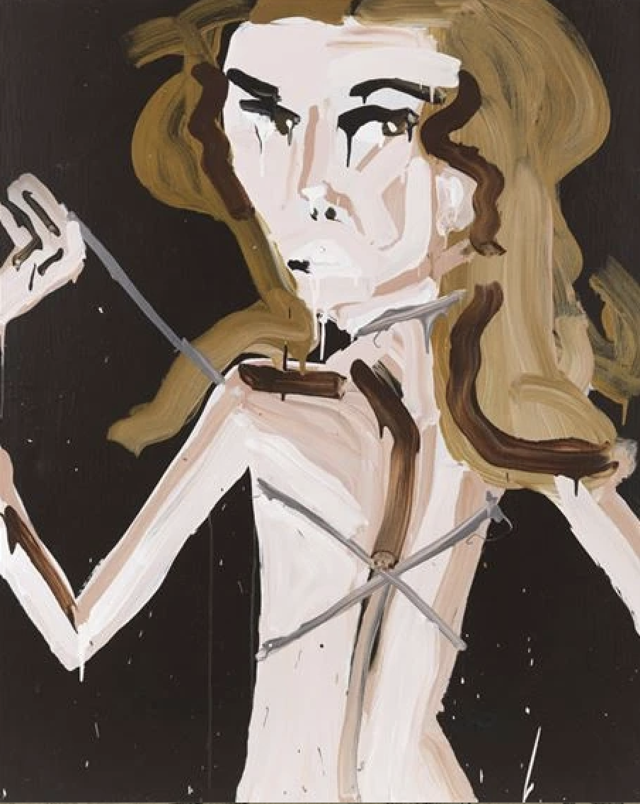 Katherine Bernhardt, Silver Swimsuit, Kate Moss, 2006, Loyal Gallery