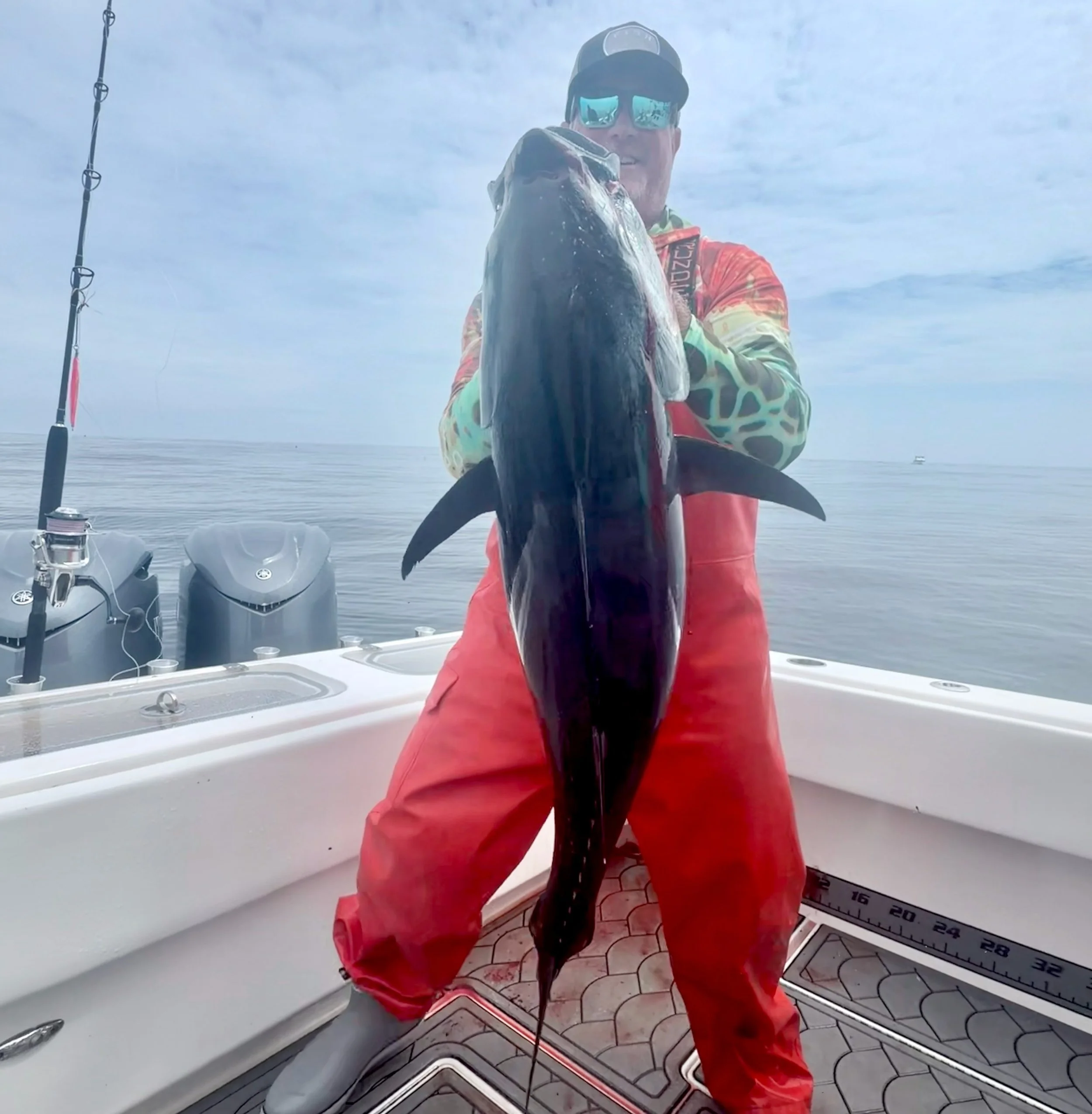 Had the Breezy point crew out with us today for a little taste of home. Everyone put in work jigging &amp; were rewarded with 3 nice Bluefin 🤘
We still have some mid Sep dates left grab em at www.rockfishcharters.com or call 347-661-4501