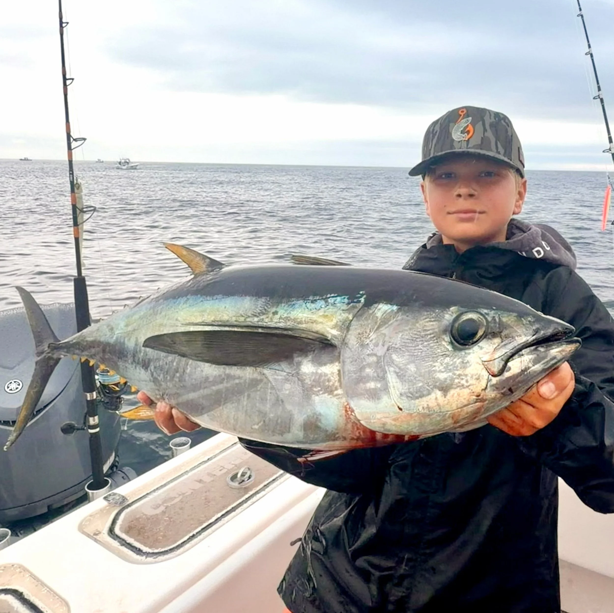We had a fun 3 generation trip today getting a mix of Bluefin &amp; Yellowfin. Jack &amp; Joe fished with us for Bass back in June and came back to catch his 1st Tuna with Mom along this time. He&rsquo;s a beast on the rod &amp; can cast a popper fur