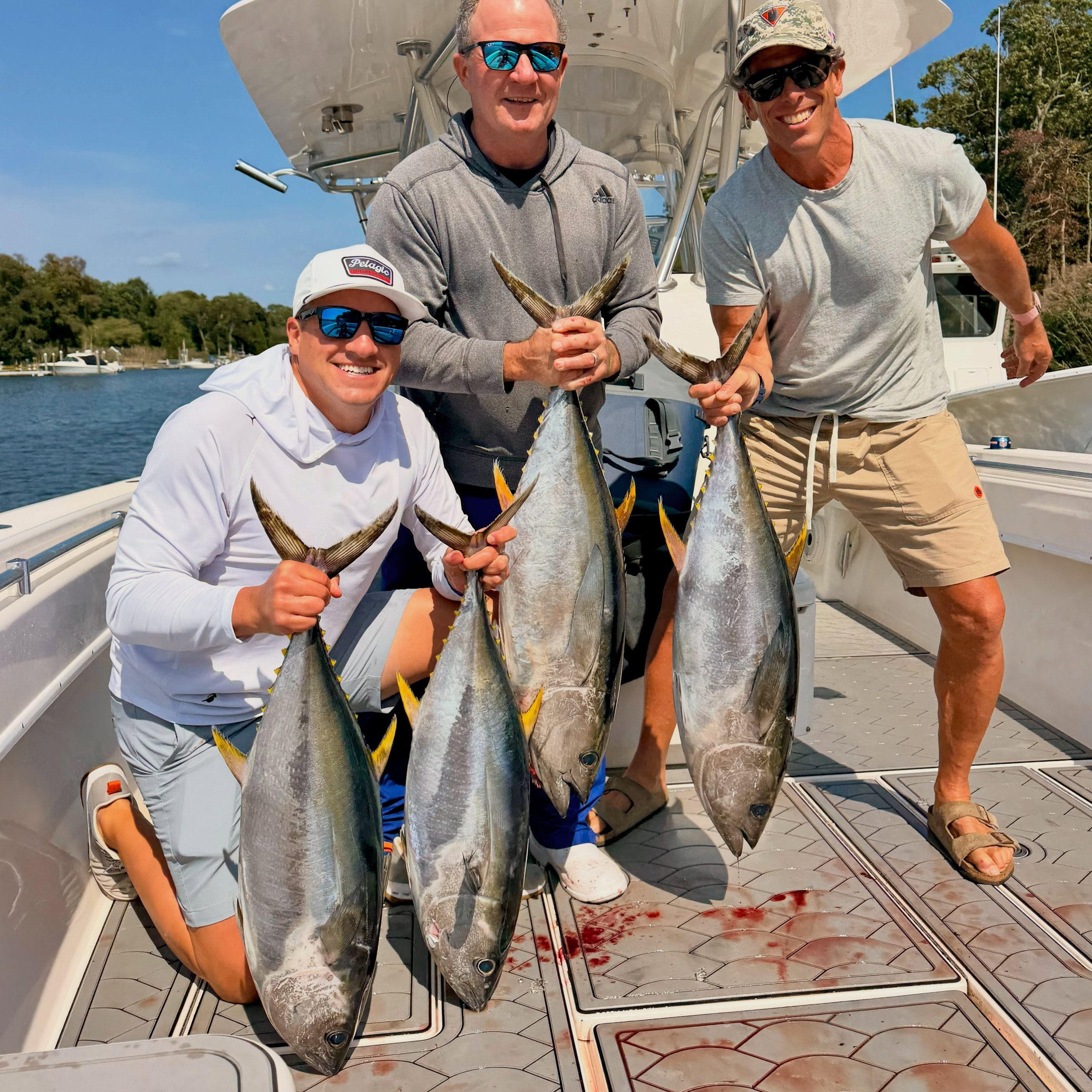 Another fun day with @markverrastro &amp; the boys this morning catching Yellowfin. They had to work for their bites but they kept jigging hard and put a respectable catch together on a tough day 🦾