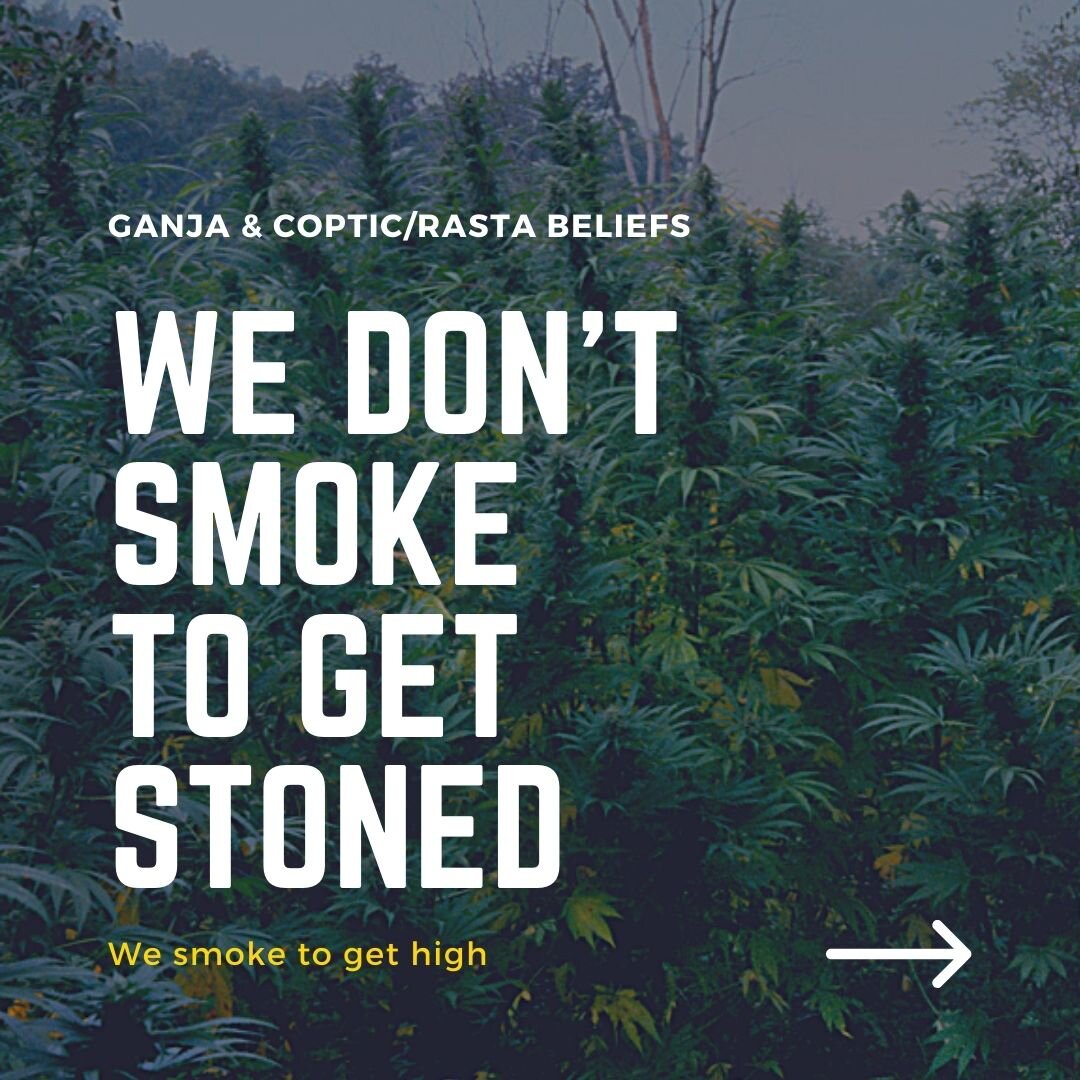 We never smoked to get stoned, we smoke to get high 🌿👇 

In the Rastafari faith, Ganja, also known as marijuana or cannabis, holds a special spiritual significance. It's not just about getting high; instead, it plays a crucial role in their ceremon