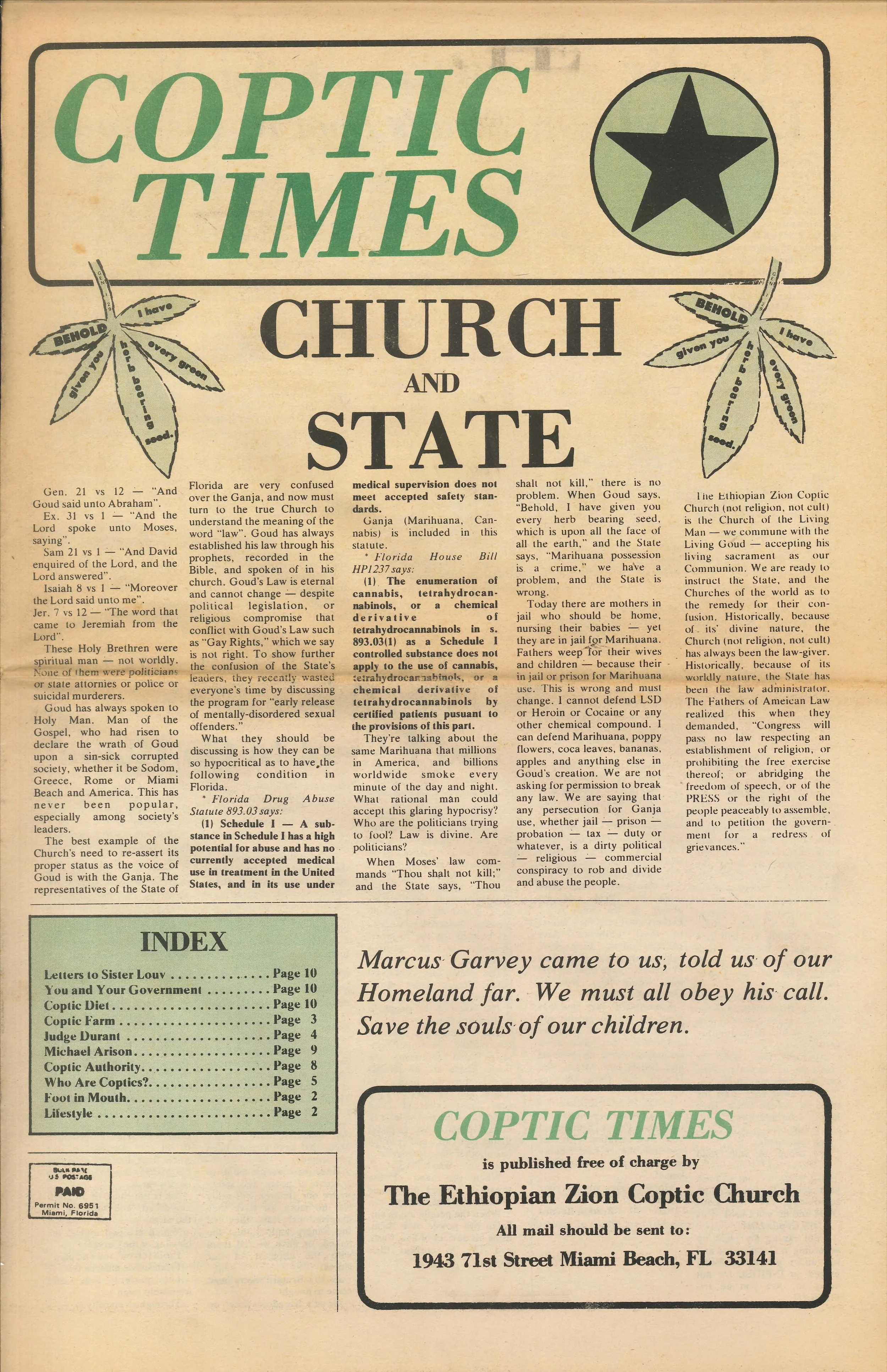 Star Island, Miami, The Embassy of the Ethiopian Zion Coptic Church of Jamaica, Coptic Times, I'll Always Be Your Brother Podcast