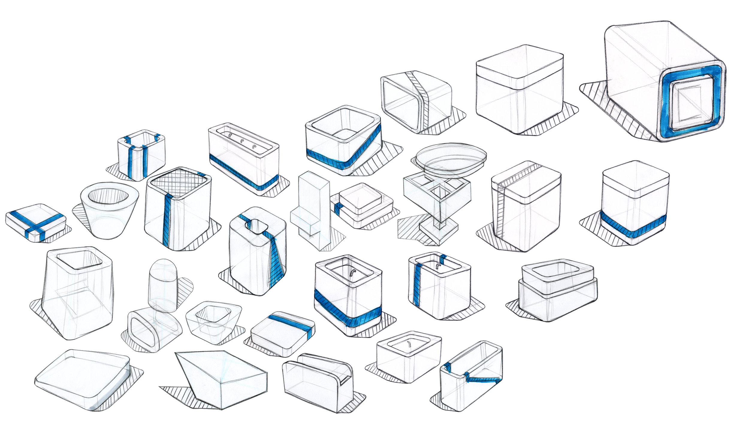 Shown above are a few of the ideation sketches relating to this idea.