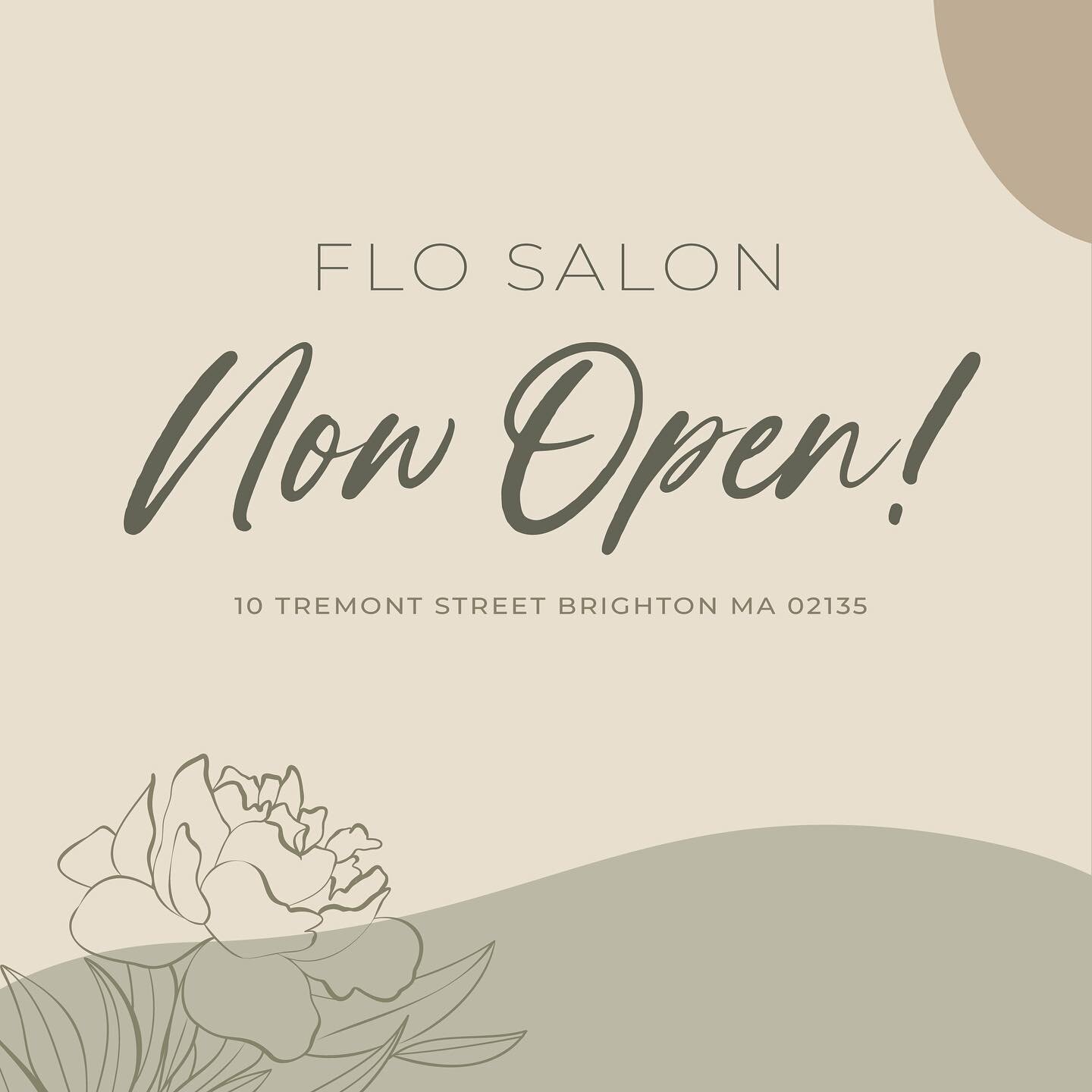 Doors are officially open at FLO SALON and we are over the moon!✨🍾 Feeling so grateful &amp; excited to share this beautiful space with you! THANK YOU to all of my clients, friends, family, vendors and our new neighborhood. Look forward to seeing yo