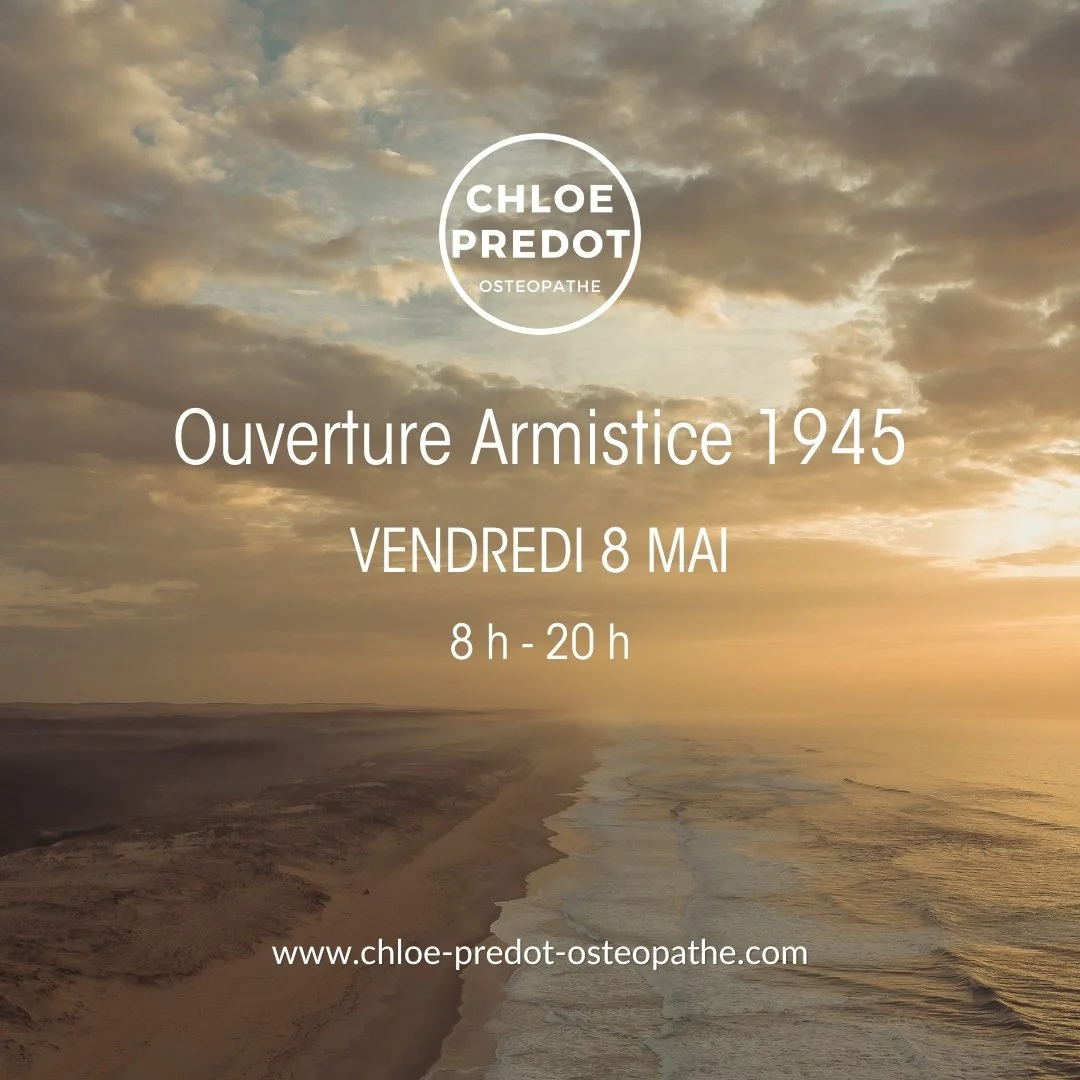 Ouverture exceptionnelle du cabinet d’ostéopathie le vendredi 8 mai 2026 (jour férié)