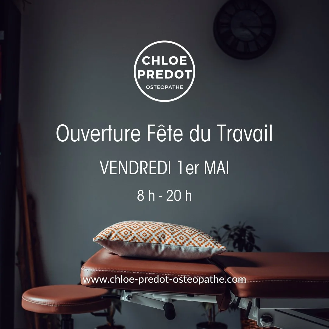 🌼 Ouverture exceptionnelle du cabinet d’ostéopathie le vendredi 1er mai 2026