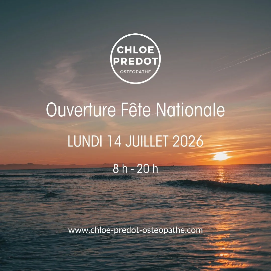 🗓️ Ouverture exceptionnelle du cabinet d’ostéopathie le mardi 14 juillet 2026 (fête nationale)