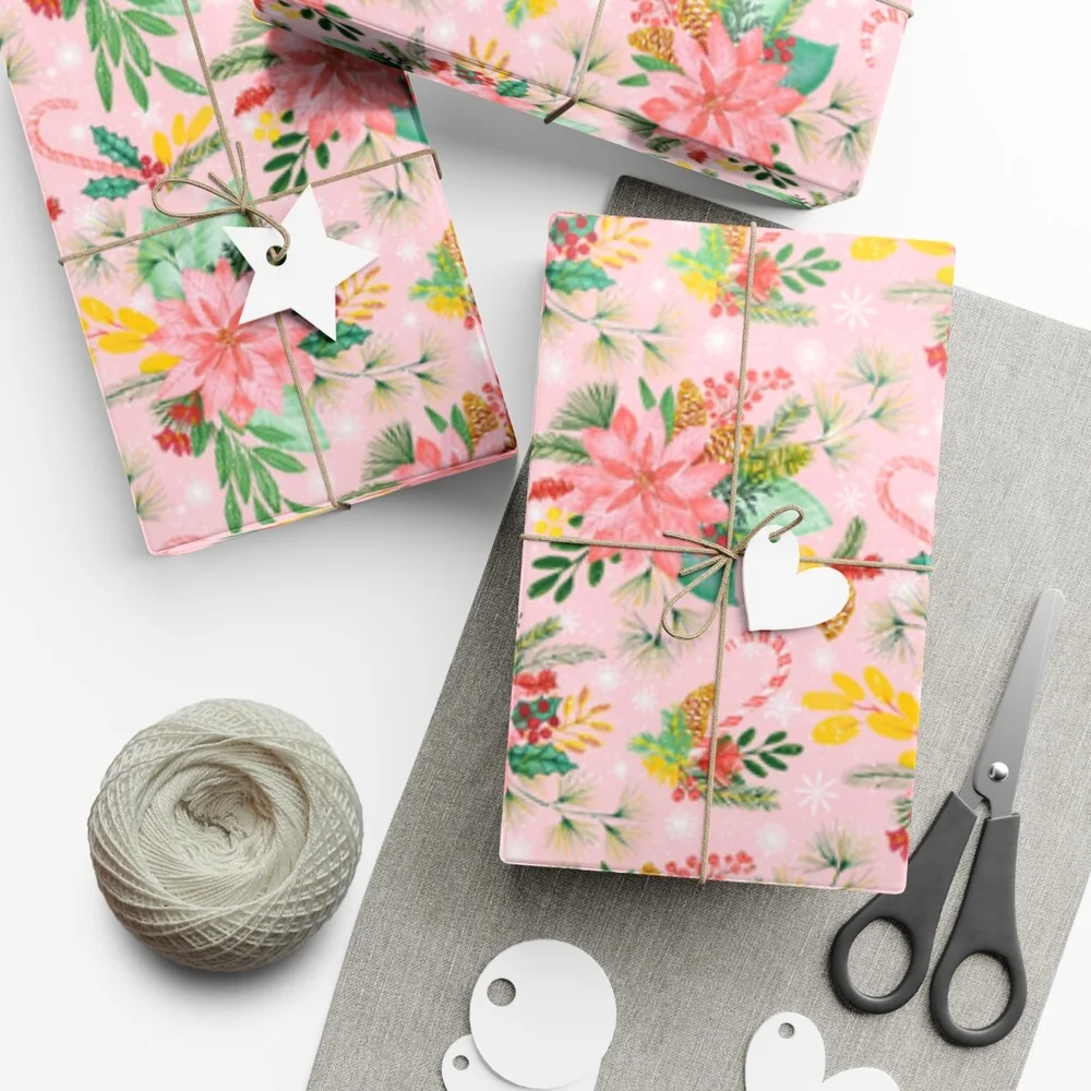Floral gift wrapping sale paper