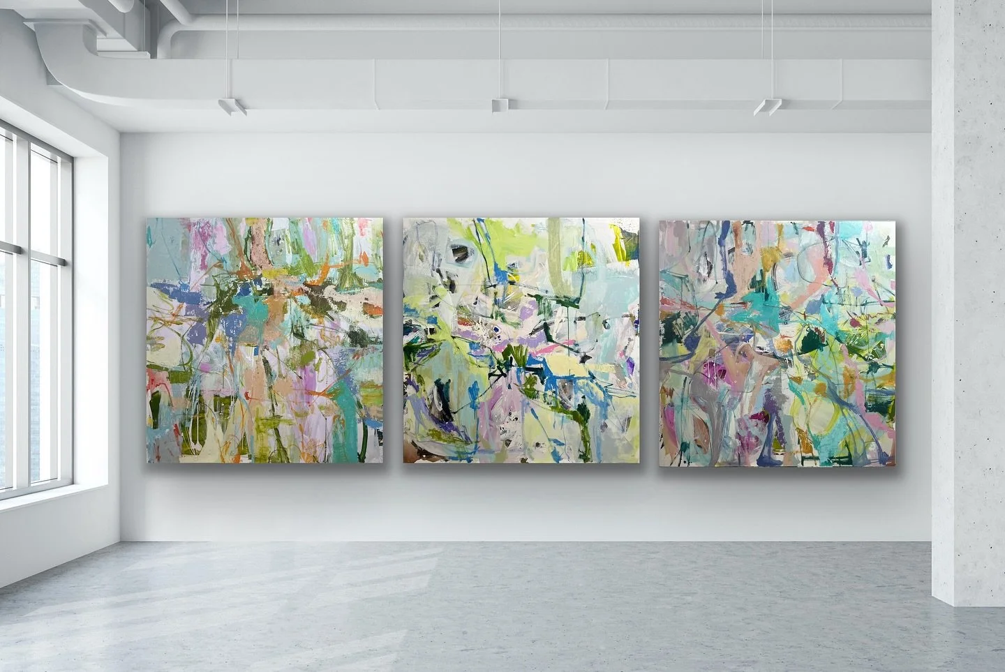 Summer in Bloom #1-3 I have felt energized in the last few weeks and I find that it&rsquo;s definitely showing up in my work. And as an abstract expressionist that shouldn&rsquo;t be a surprise but it is nevertheless&hellip; mark making is ultimately