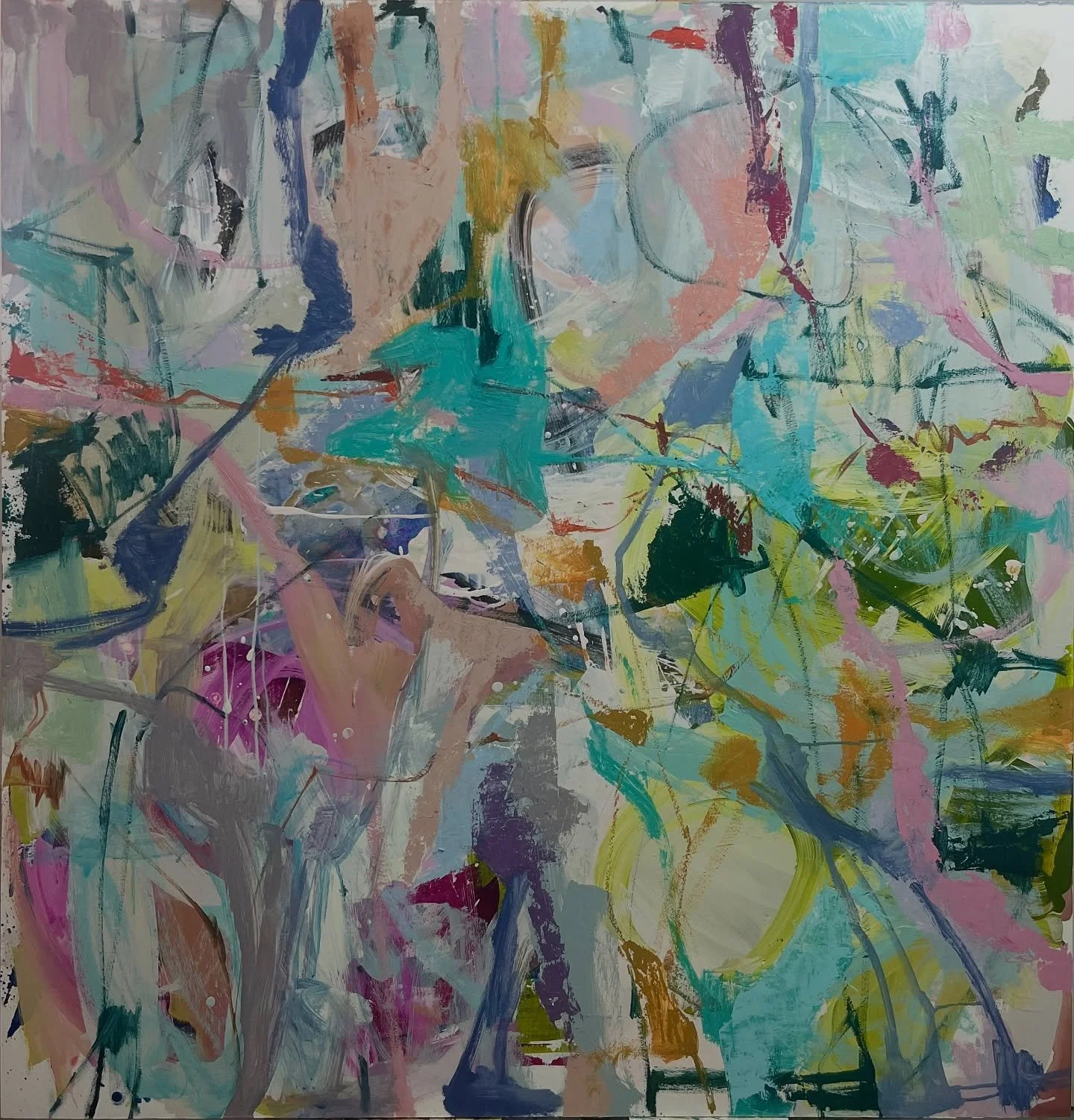 My third piece in the Summer Blooms series.. 50x48 acrylic and oil on birch  #abstractart #abstractpainting #abstractexpression #abstractexpressionism #contemporaryart #contemporarypainting #dowhatyoulove❤️