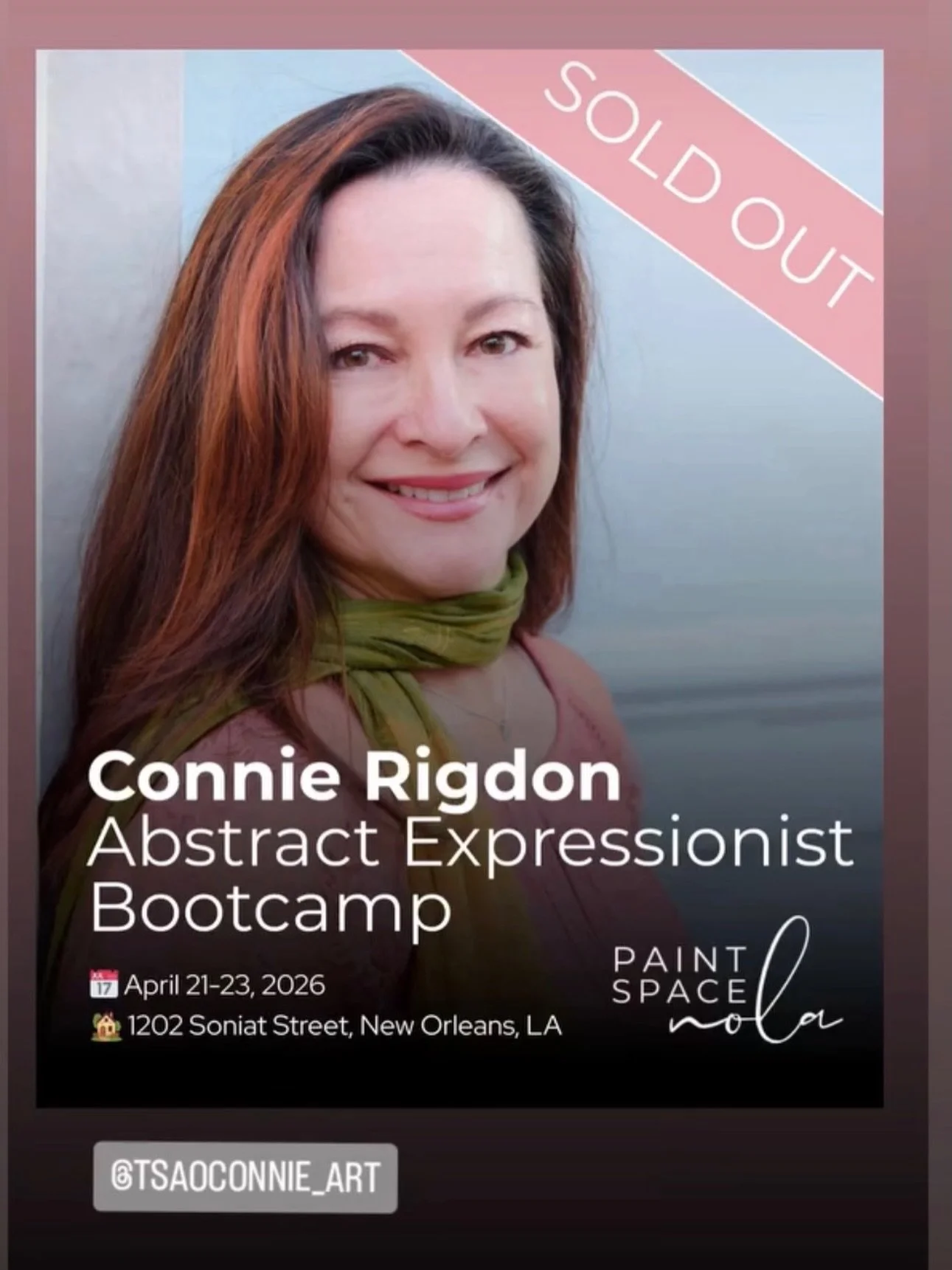 I&rsquo;m thrilled that my workshop in New Orleans at @paintspacenola has sold out! It&rsquo;s been a real dream come true! But it&rsquo;s not too late to get on the waitlist if you&rsquo;re interested in joining me!  To get in the waitlist, go to th