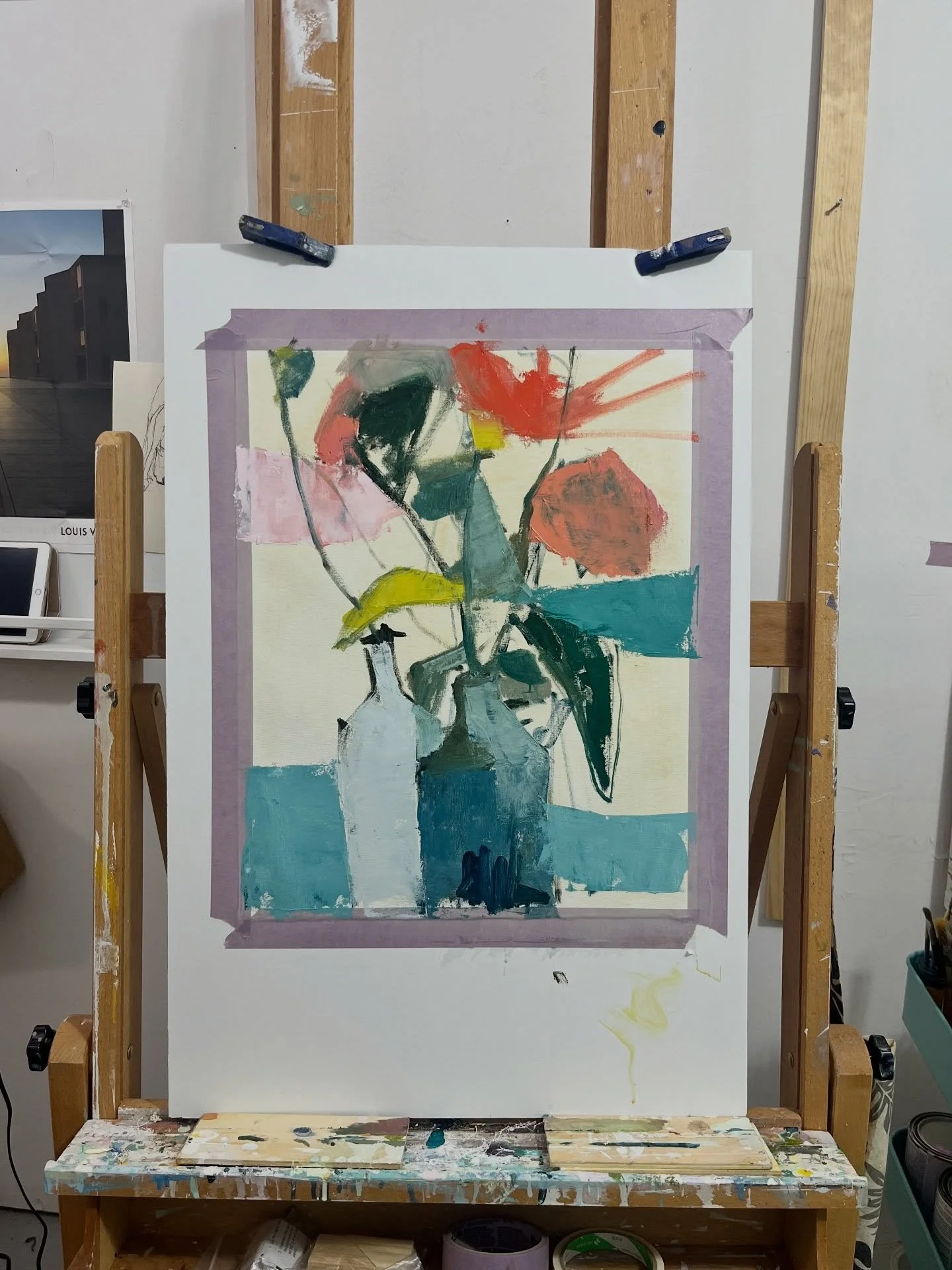 On the easel today&hellip; #abstractart #abstractpainting #abstractartwork #contemporaryartwork #contemporarypainting