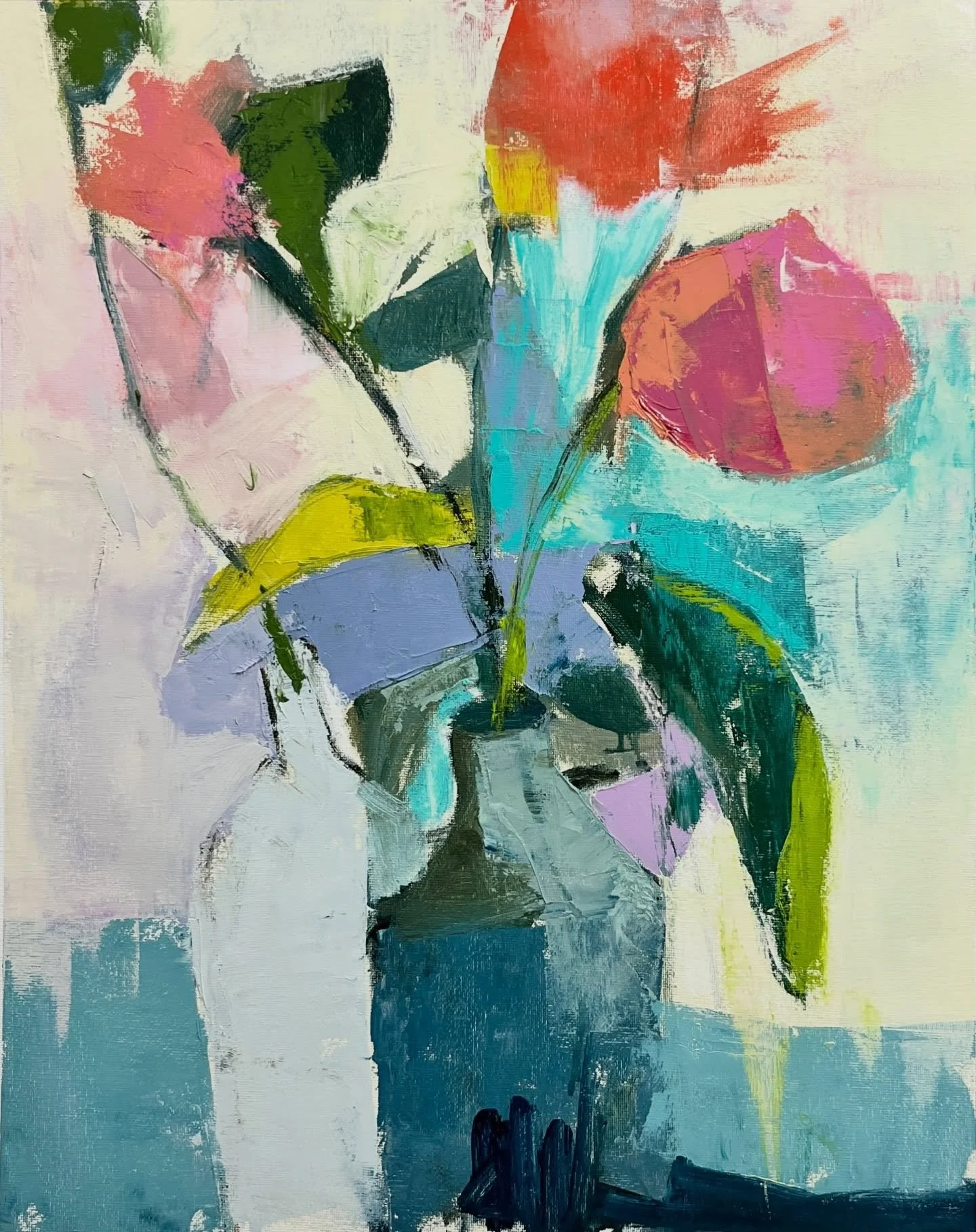 &lsquo;Flores de Primavera&rsquo; 20x16 oil on canvas #abstractart #abstractpainting #abstractartwork #contemporaryart #contemporarypainting