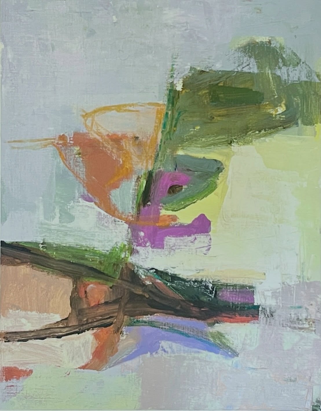 Explorations 15 
11x14 acrylic on paper  As an artist, anytime a piece of work finds its way to its new collector it feels like another offspring has found its wings. This past month these little chicks have flown and I&rsquo;m feeling proud and grat