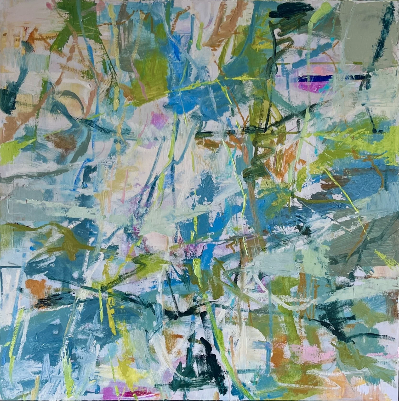 Autumn Glow 24x24 acrylic, oil, oil sticks on wood
Available at Hagan Fine Art
Charlestons SC