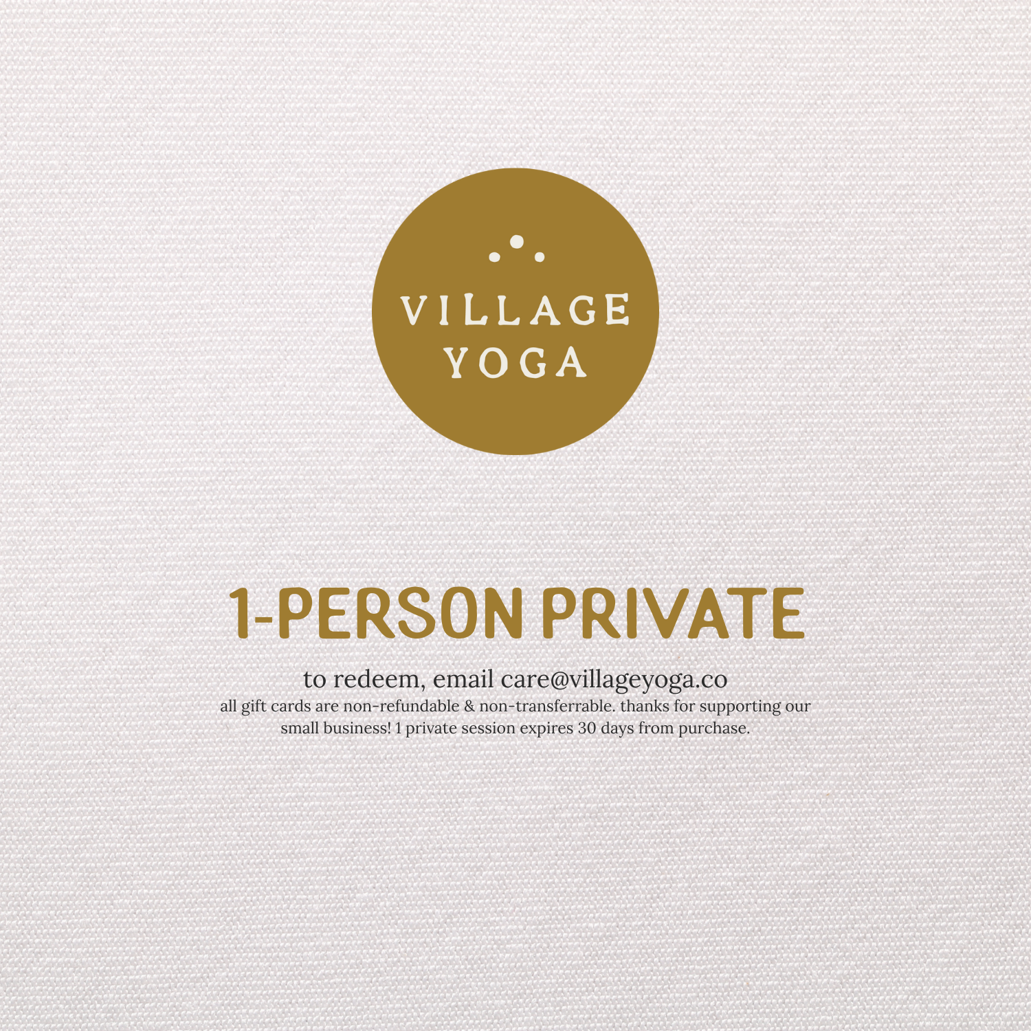 1-Person Private Yoga Session